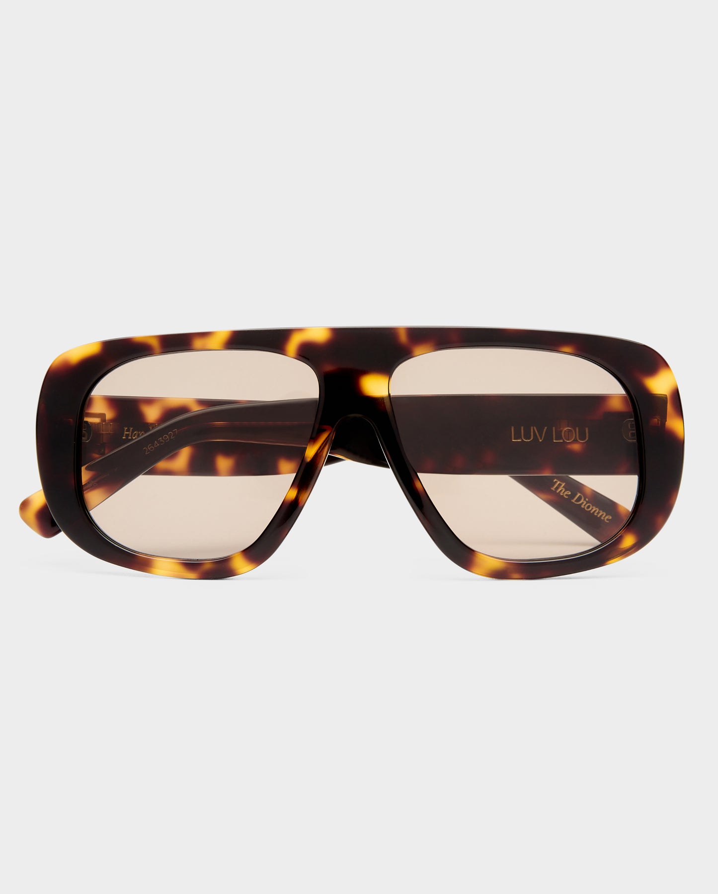 The Dionne Crystal Tort Female Aviator Sunglasses | Luv Lou
