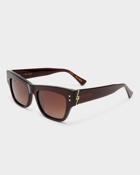 The Addison Wine Female D-Frame Sunglasses | Luv Lou