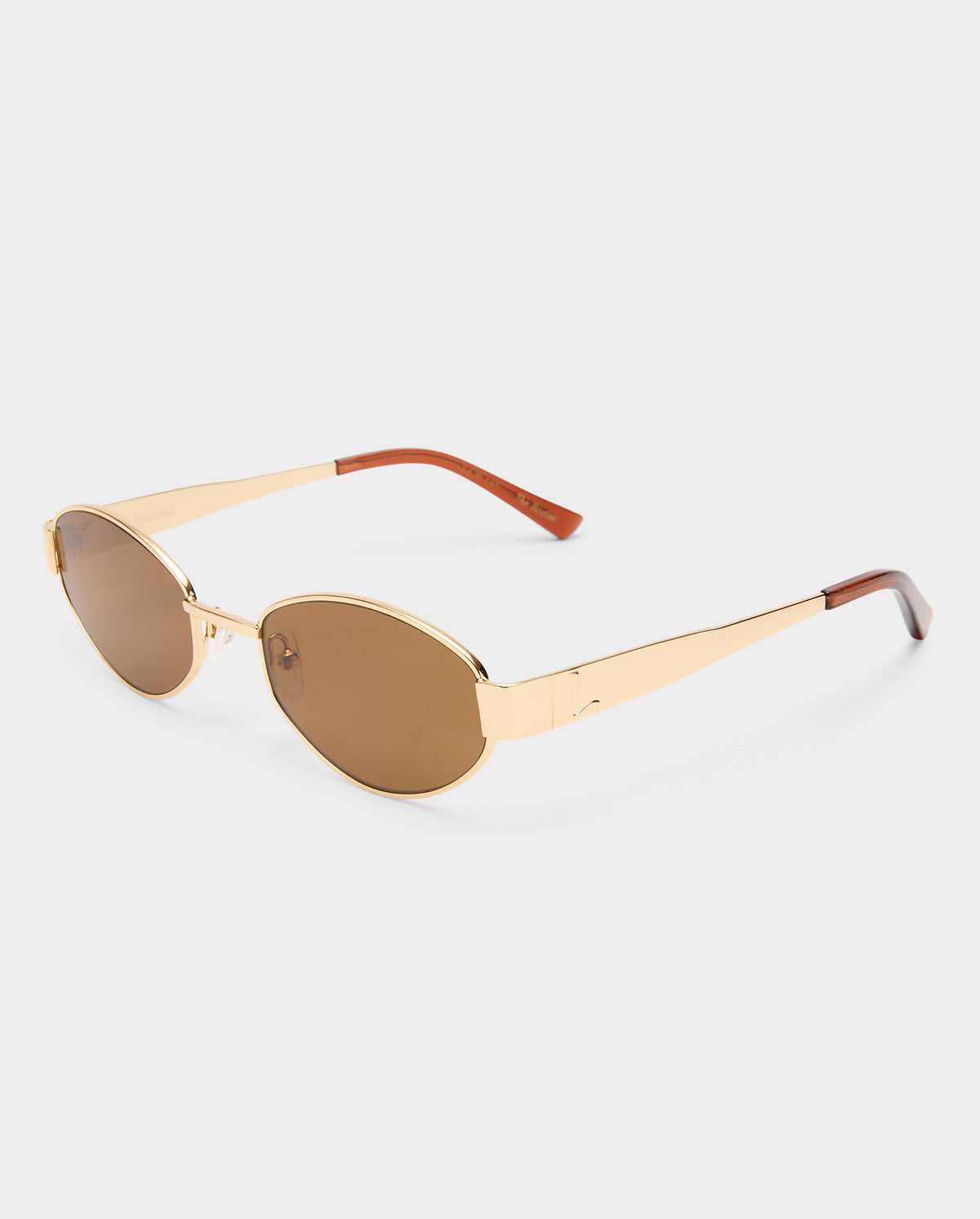 The Boston Gold Female Oval Sunglasses | Luv Lou