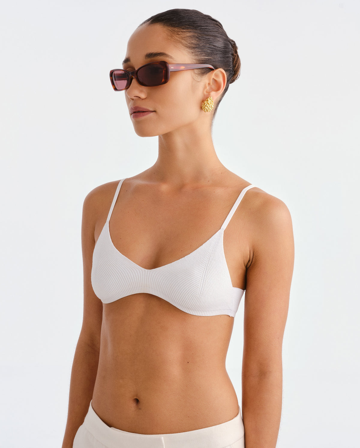 The Suki Maple Tort Female Rectangle Sunglasses | Luv Lou