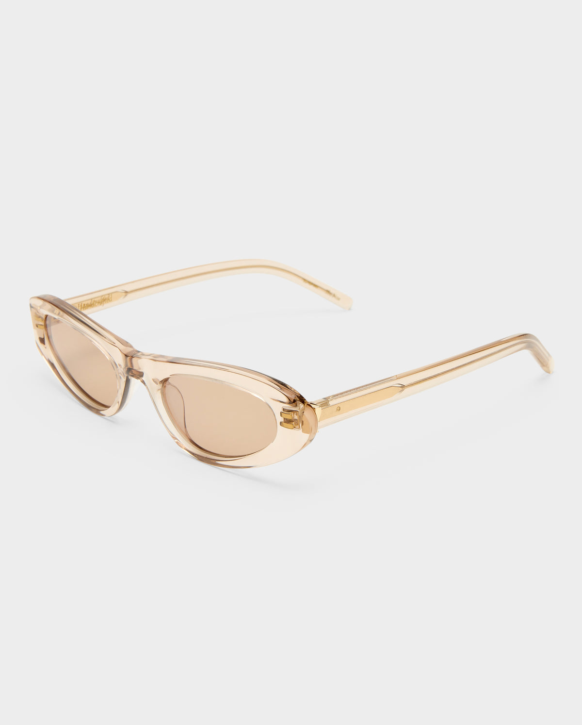 The Noa Gloss Beige Female Cat-Eye Sunglasses | Luv Lou