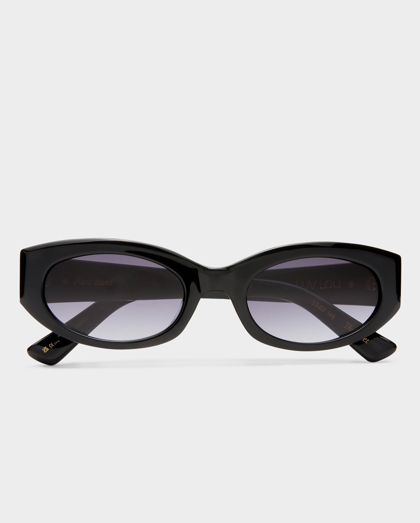 The Juliet Black Female Oval Sunglasses | Luv Lou