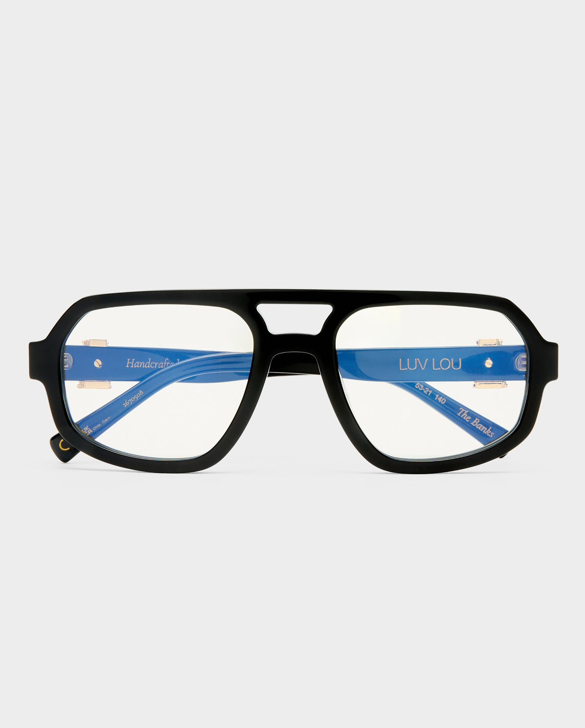 The Banks Luxe Black Female Aviator Blue Light | Luv Lou