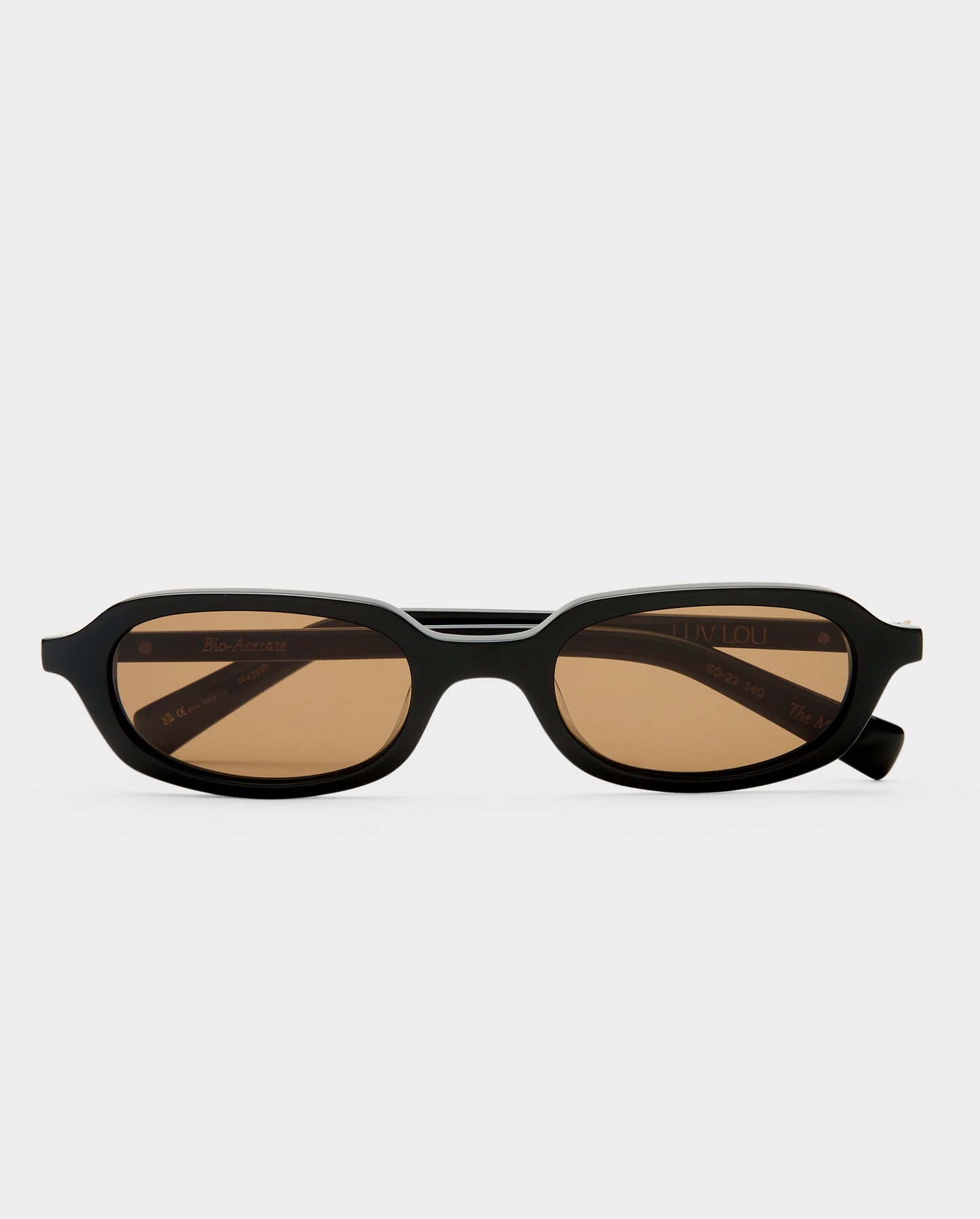 The Mimi Black Female Rectangle Sunglasses | Luv Lou