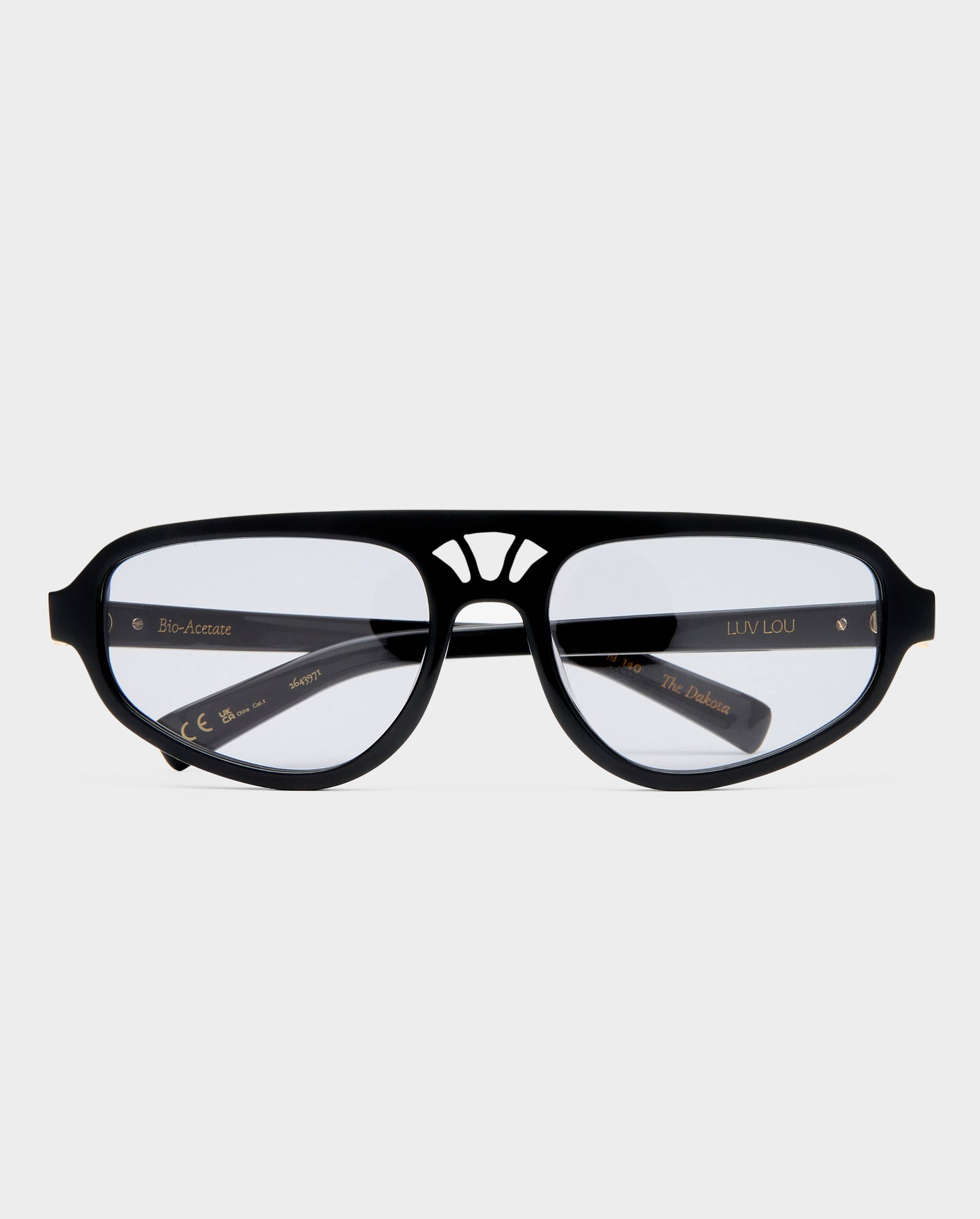 The Dakota Black Female Aviator Sunglasses | Luv Lou