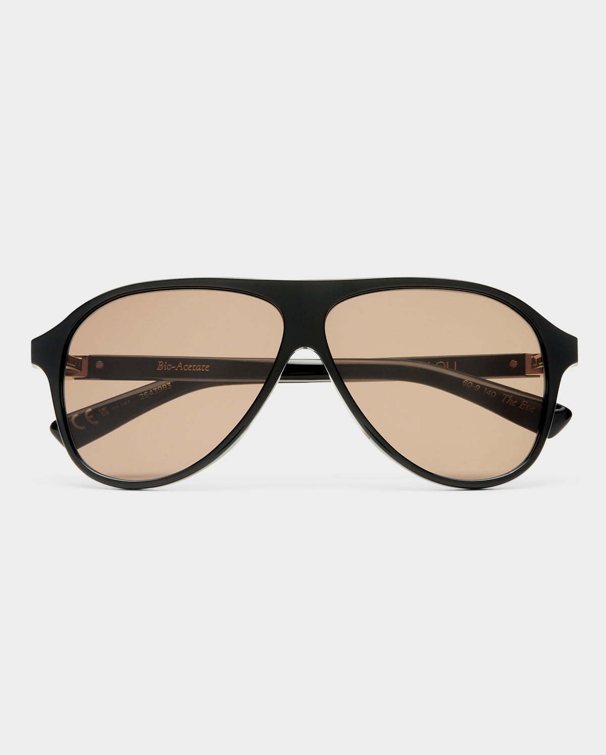The Eve Black Female Aviator Sunglasses | Luv Lou