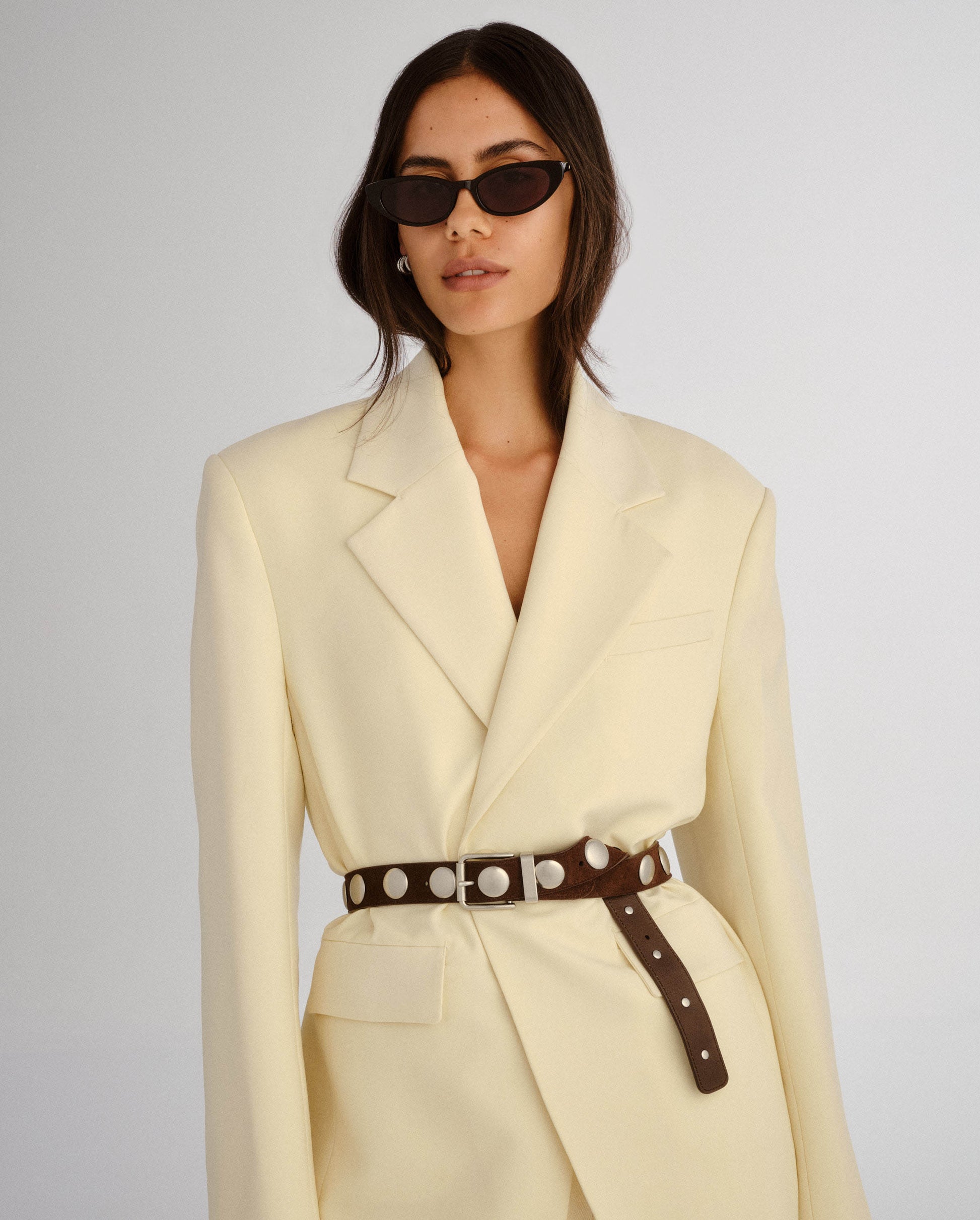 The Blair Black Female Cat-Eye Sunglasses | Luv Lou