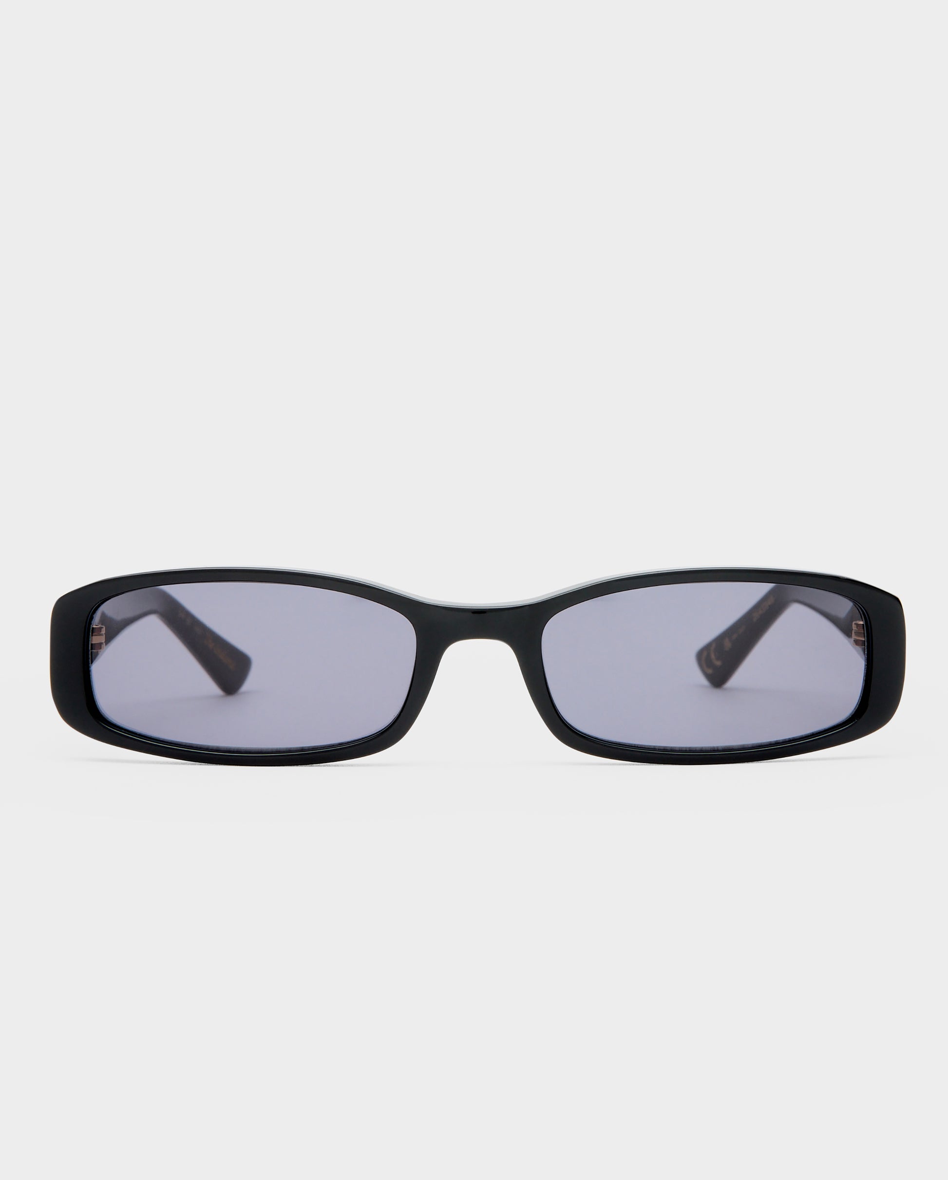 The Indiana Black Female Rectangle Sunglasses | Luv Lou
