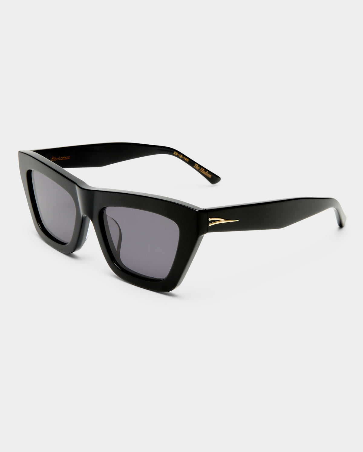 The Hudson Black Female Cat-Eye Sunglasses | Luv Lou