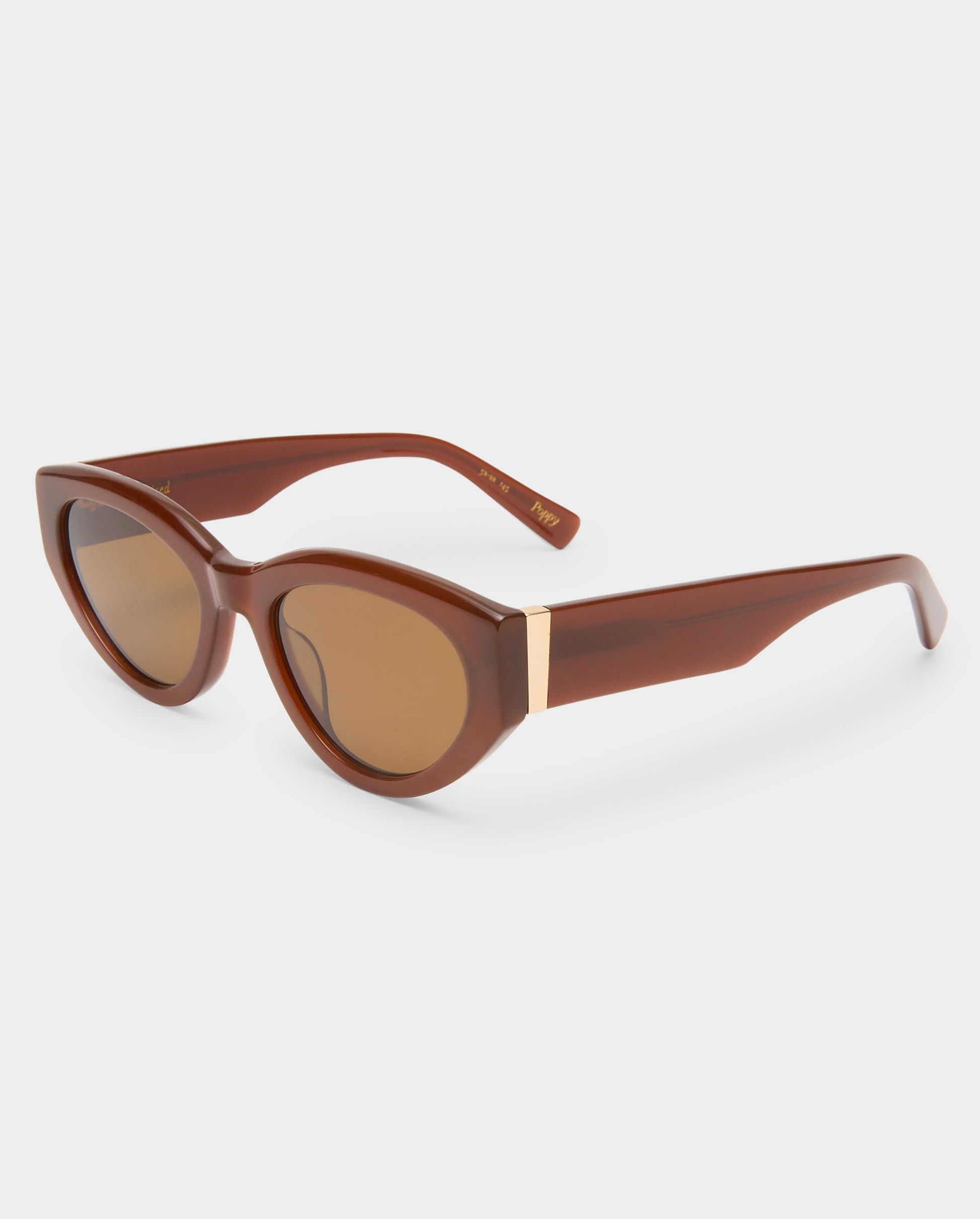 The Poppy Chocolate Female Cat-Eye Sunglasses | Luv Lou