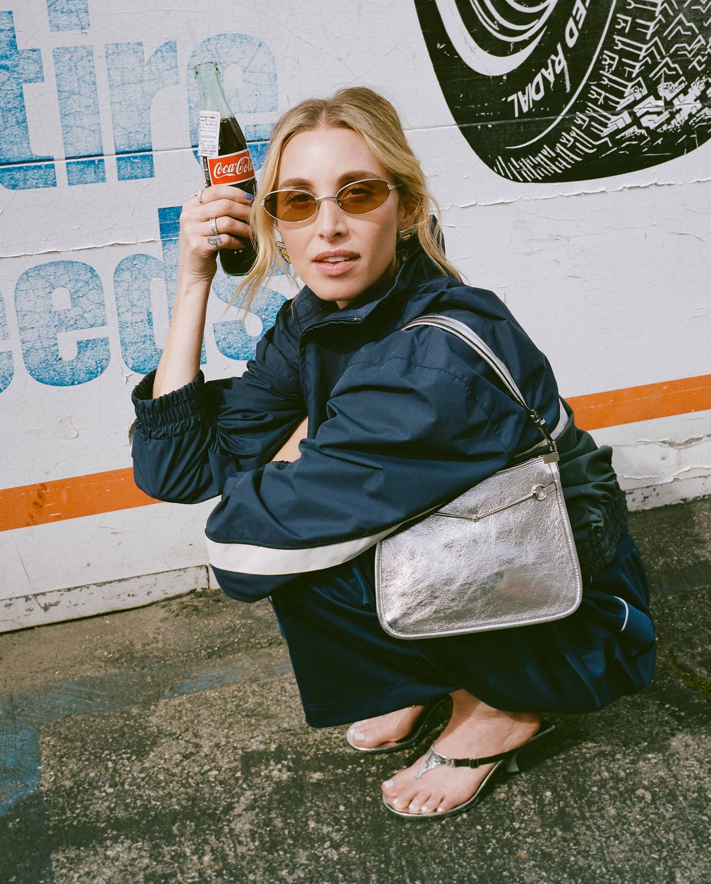 The Rose Brushed Silver Female Cat-Eye Sunglasses | Luv Lou