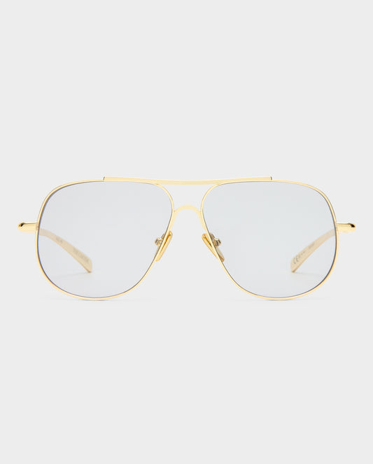 The Carter Light Gold Female Aviator Sunglasses | Luv Lou