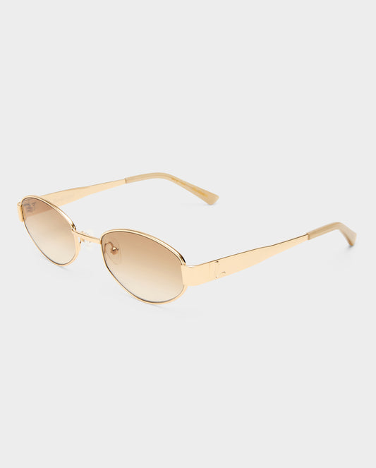 The Boston Tan Female Oval Sunglasses | Luv Lou