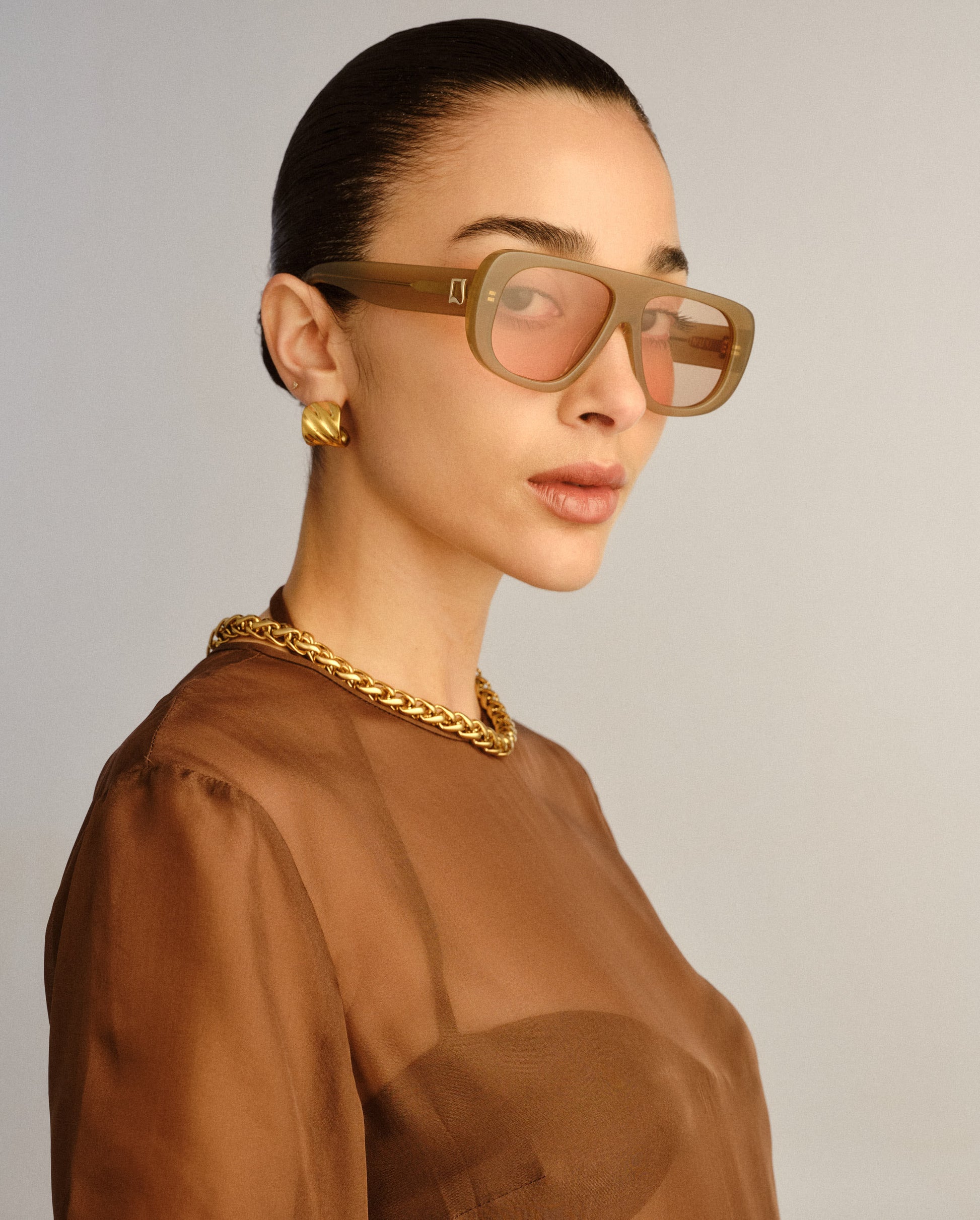 The Dionne Clay Female Aviator Sunglasses | Luv Lou