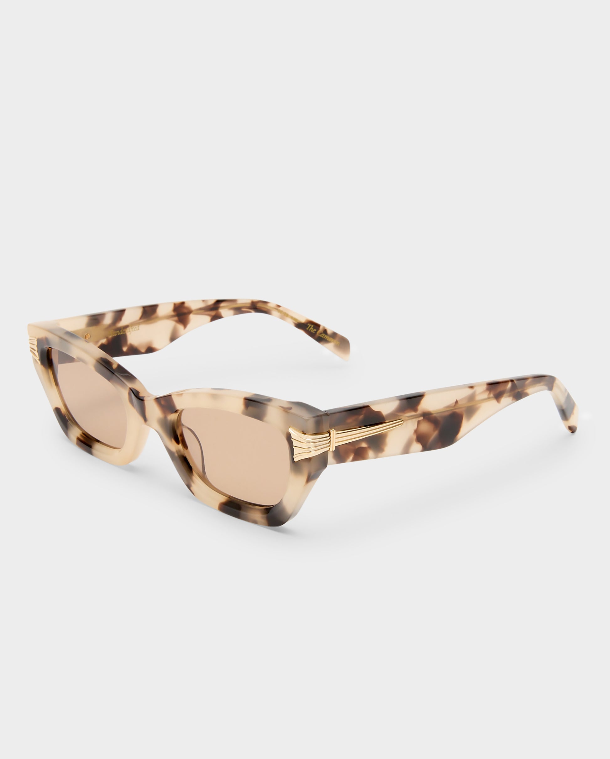 The Cameron Cream Tort Female Cat-Eye Sunglasses | Luv Lou