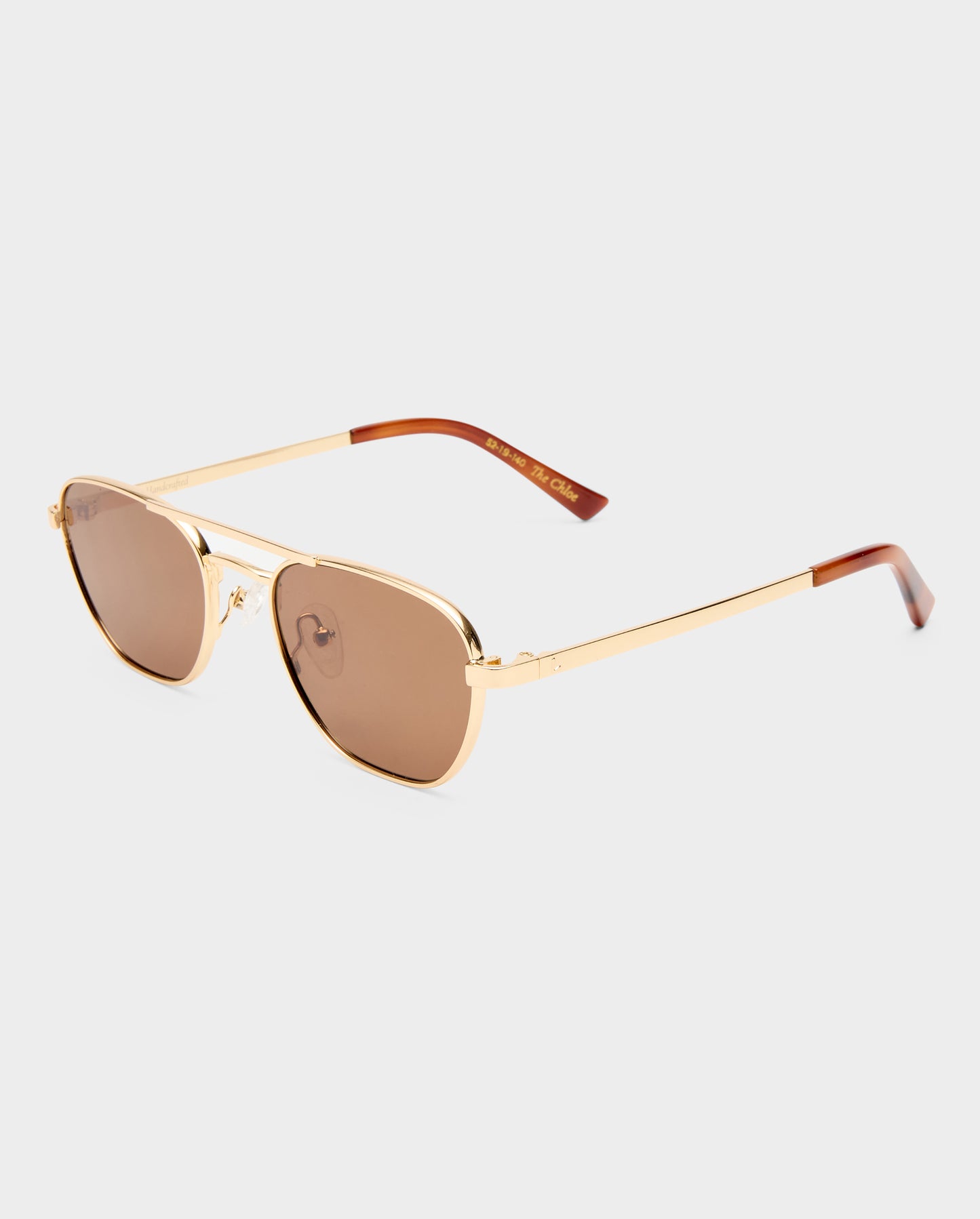 The Chloe Gold Female Aviator Sunglasses | Luv Lou