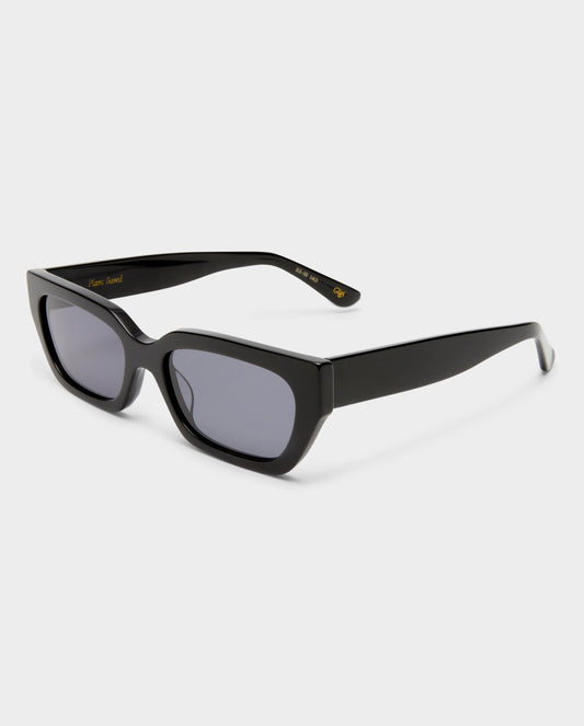 The Gigi Black Female Rectangle Sunglasses | Luv Lou