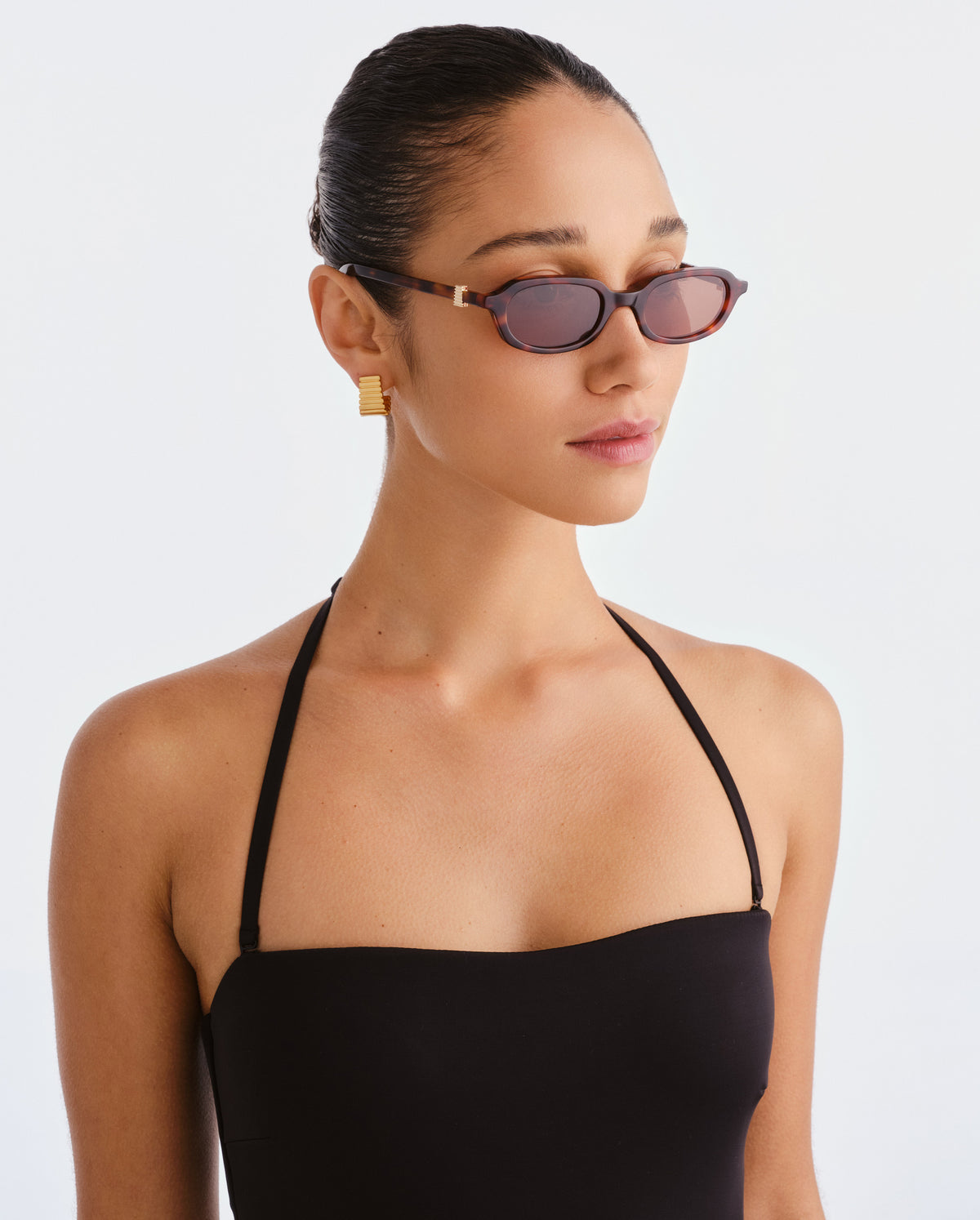 The Mimi Luxe Cherry Tort Female Rectangle Sunglasses | Luv Lou