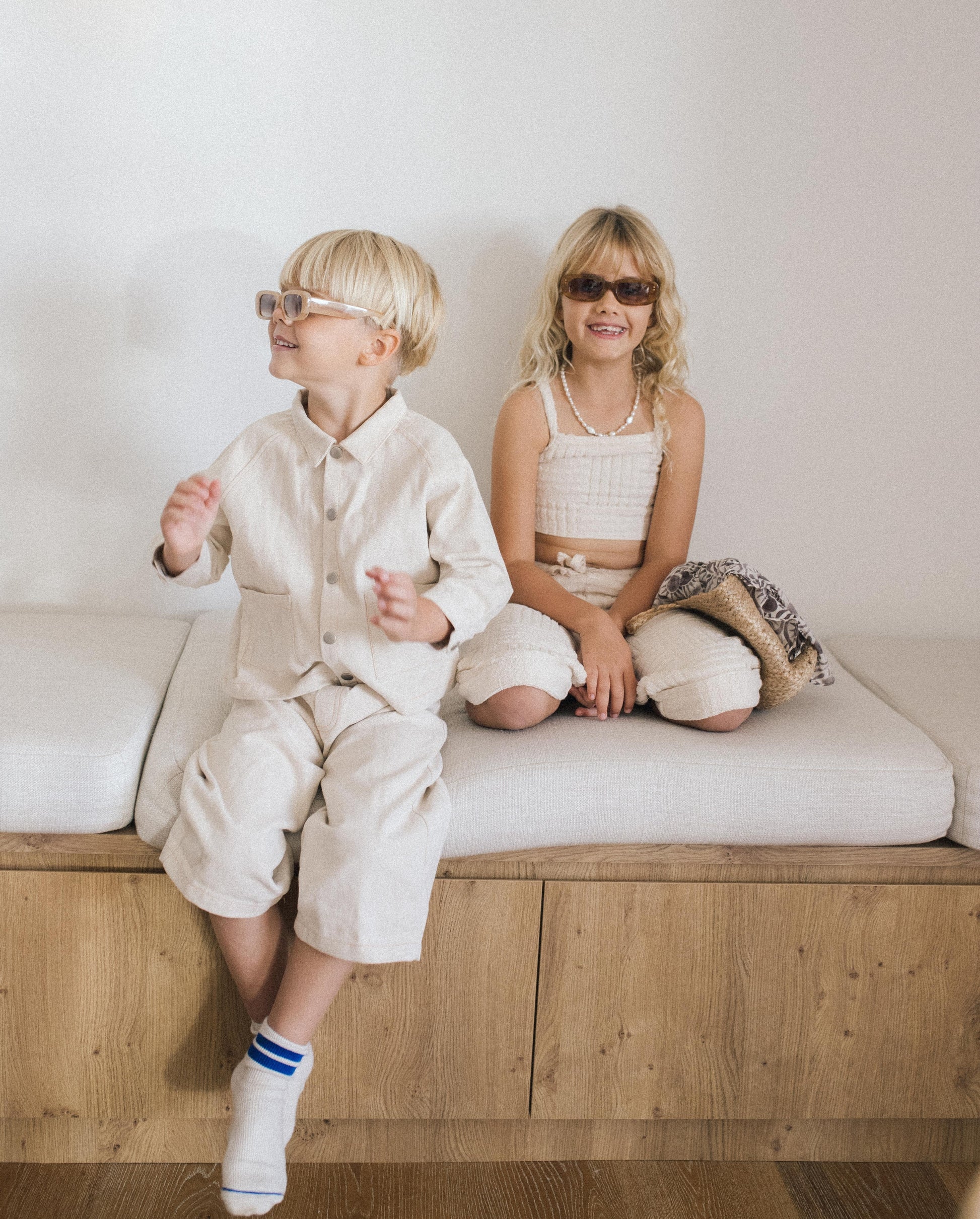 The Stevie Mini Kids Vintage Female Rectangle Sunglasses | Luv Lou