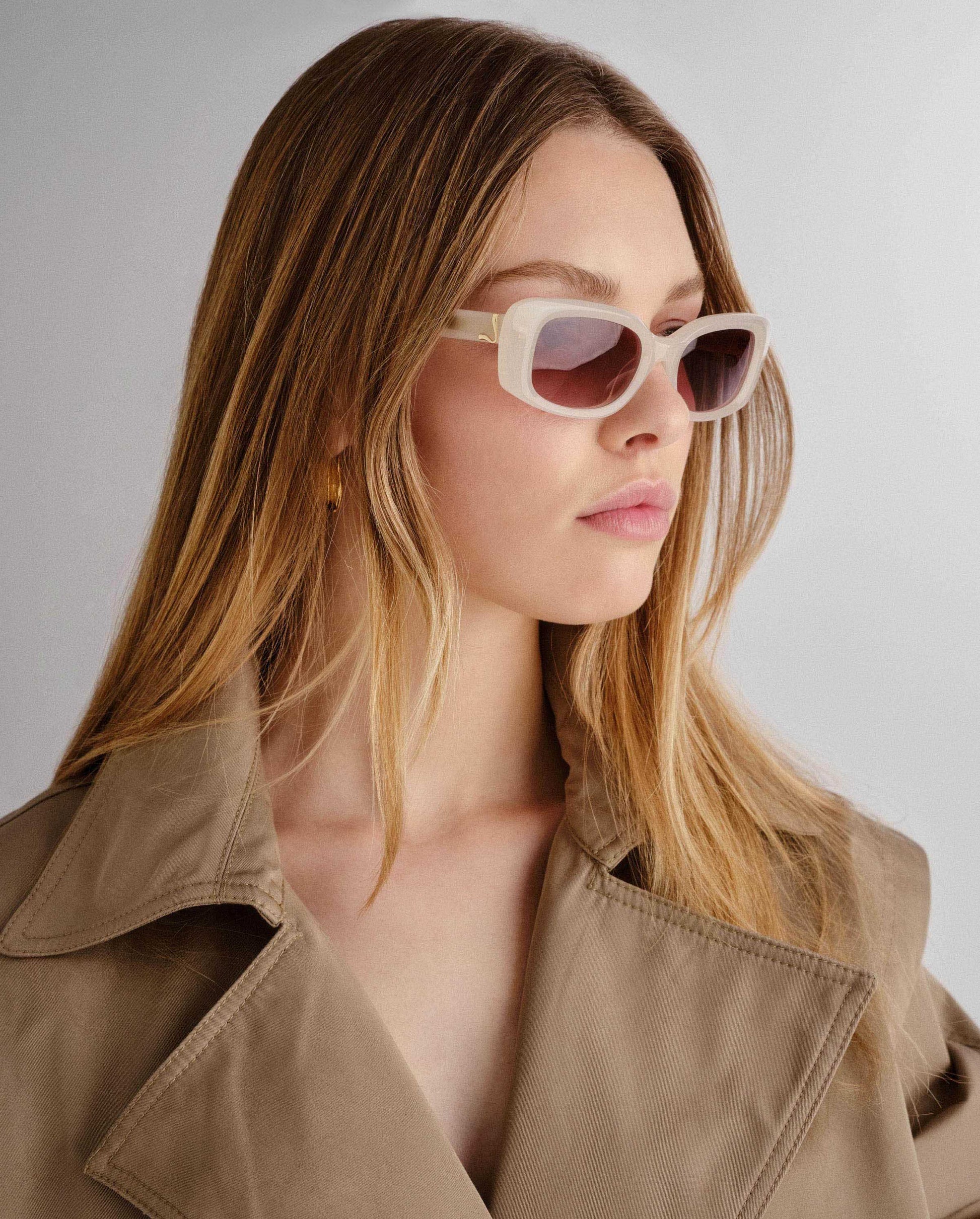 The Sienna Milk Female Rectangle Sunglasses | Luv Lou