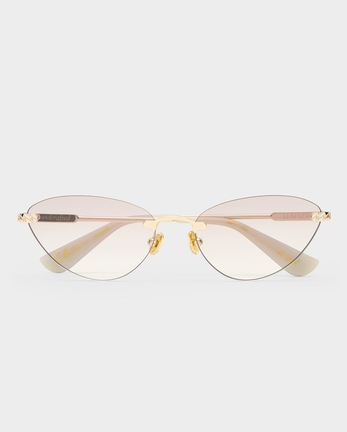 The Juni Light Gold Female Cat-Eye Sunglasses | Luv Lou