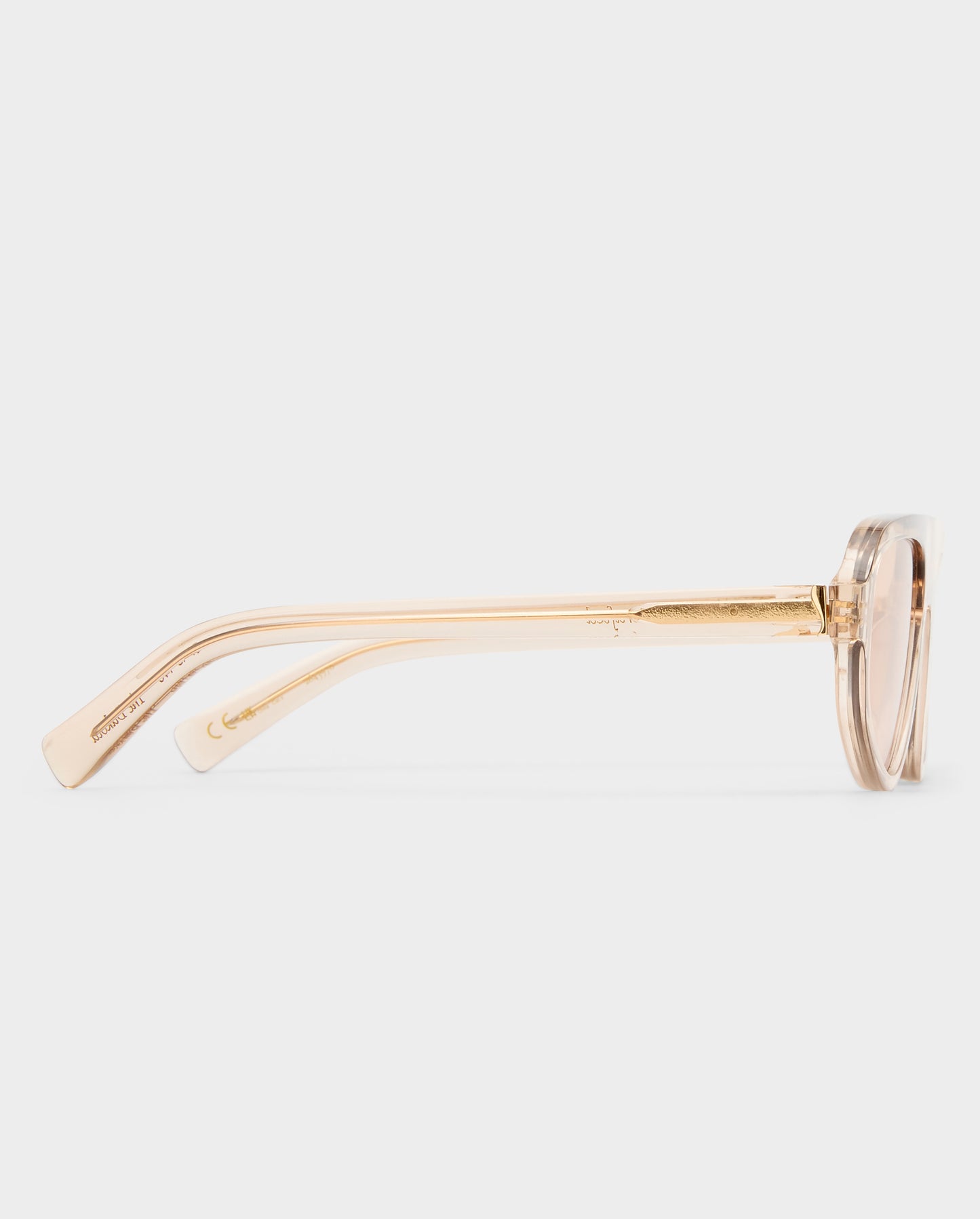 The Dakota Gloss Beige Female Aviator Sunglasses | Luv Lou