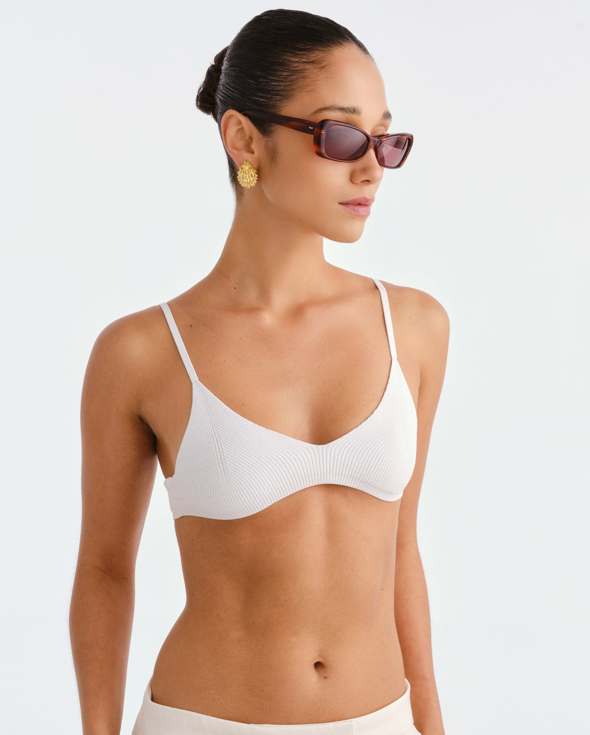 The Suki Maple Tort Female Rectangle Sunglasses | Luv Lou