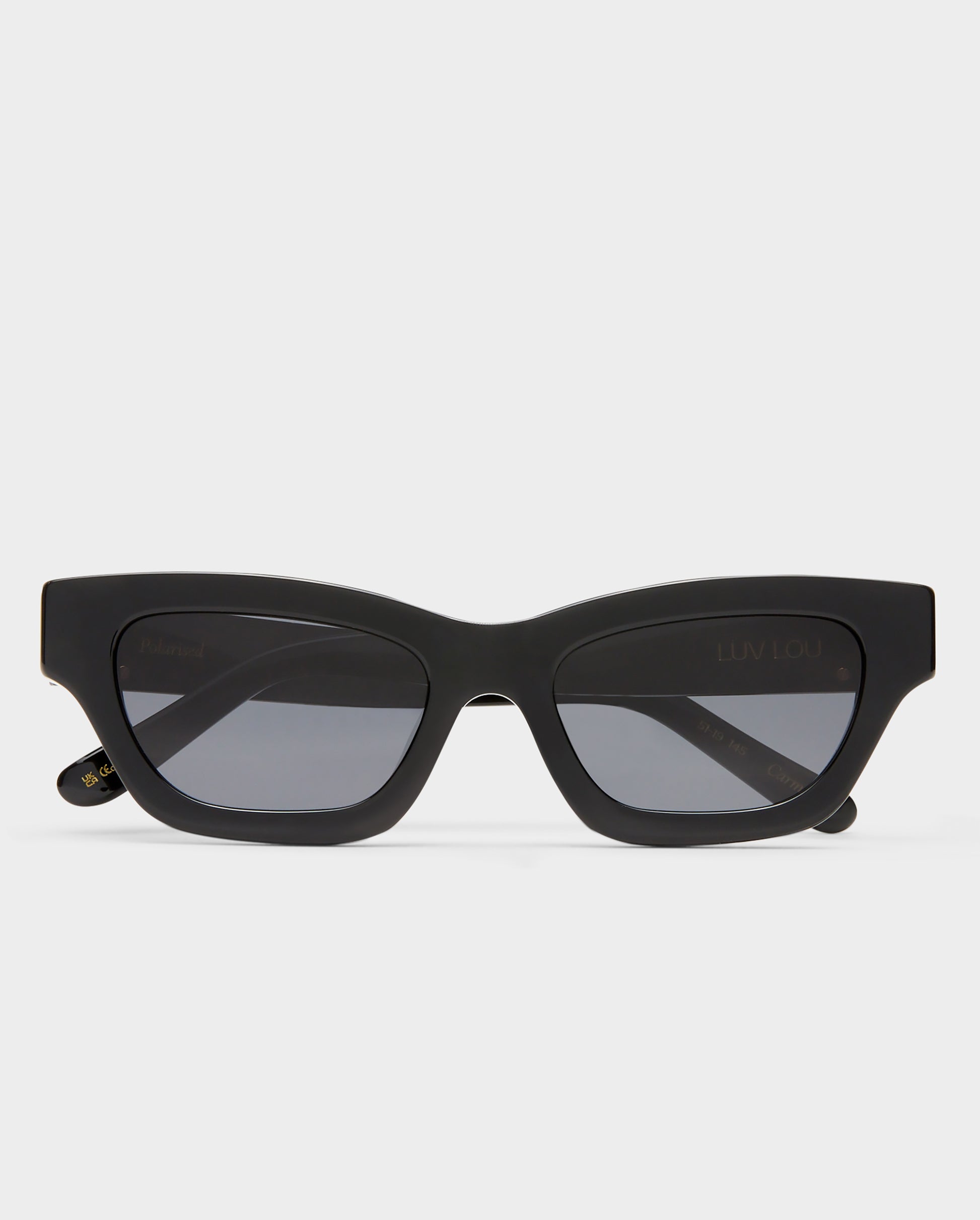 The Carmel Black Female Cat-Eye Sunglasses | Luv Lou