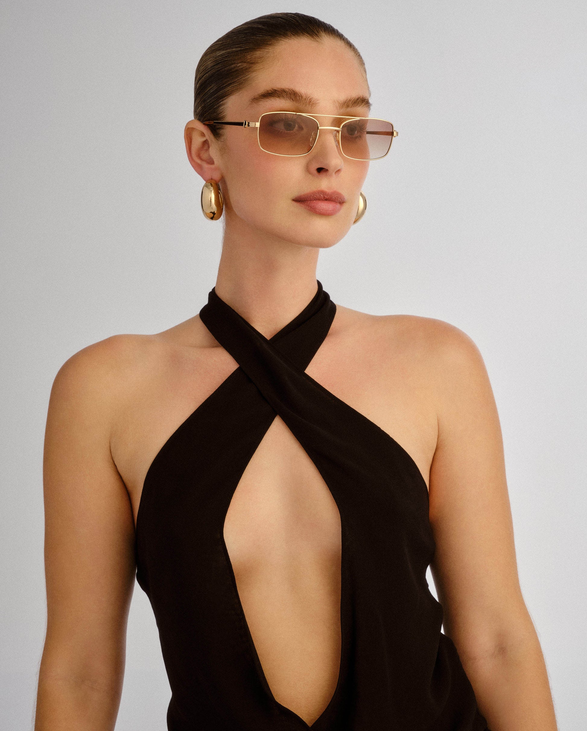 The Rocky Tan Female Aviator Sunglasses | Luv Lou