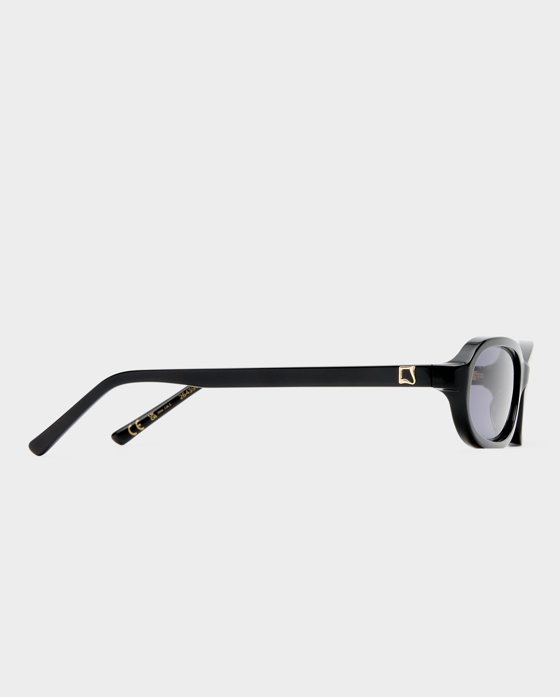 The Elcie Black Female Oval Sunglasses | Luv Lou