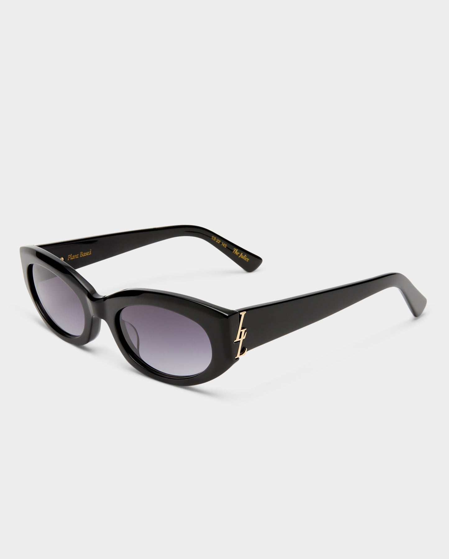 The Juliet Black Female Oval Sunglasses | Luv Lou