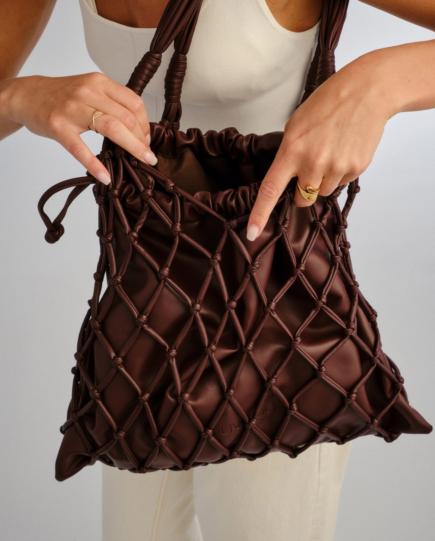 The Jacques Woven Bag Bordeaux Vegan Leather Female Accounts Use Only Accessories | Luv Lou