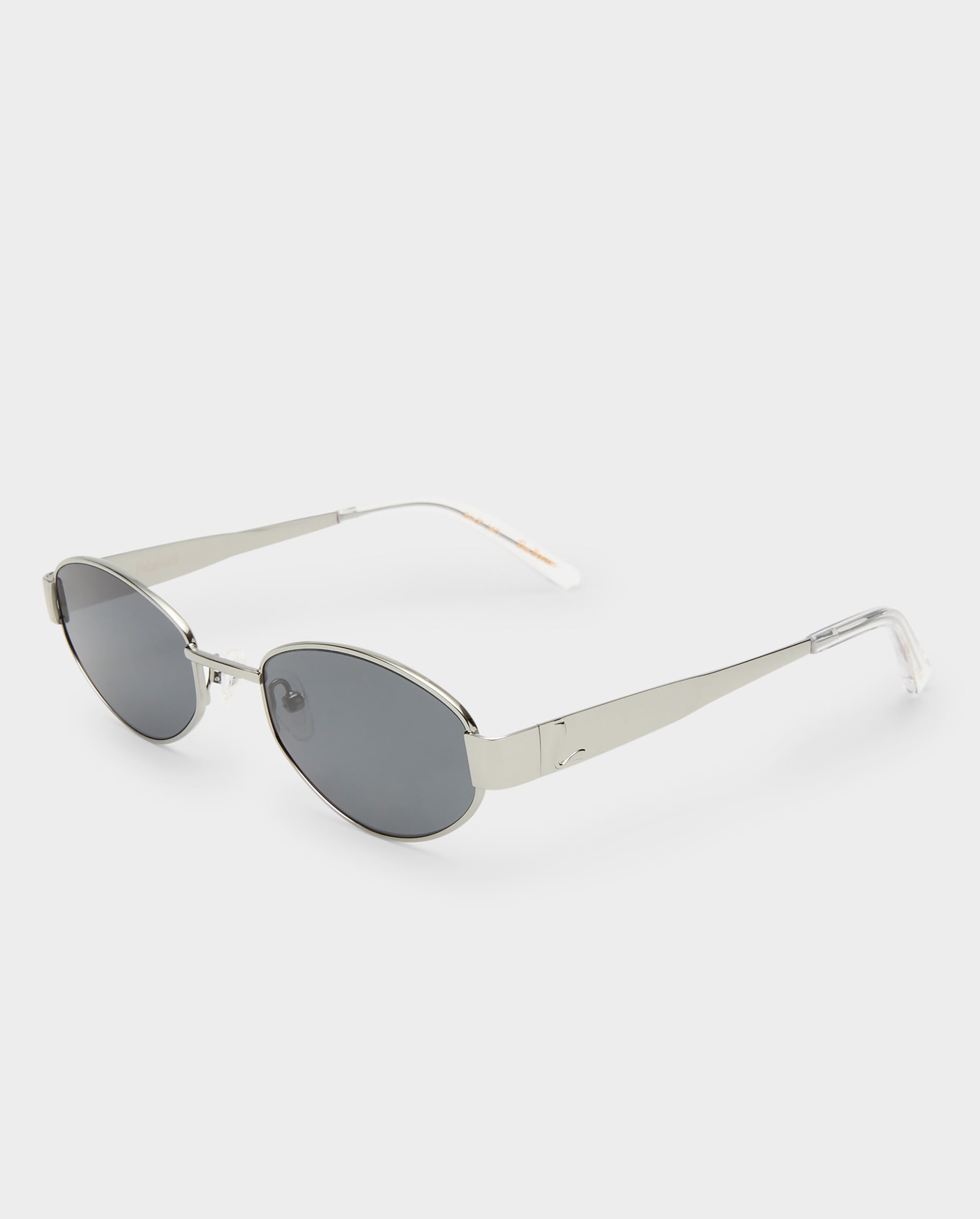 The Boston Silver Female Oval Sunglasses | Luv Lou