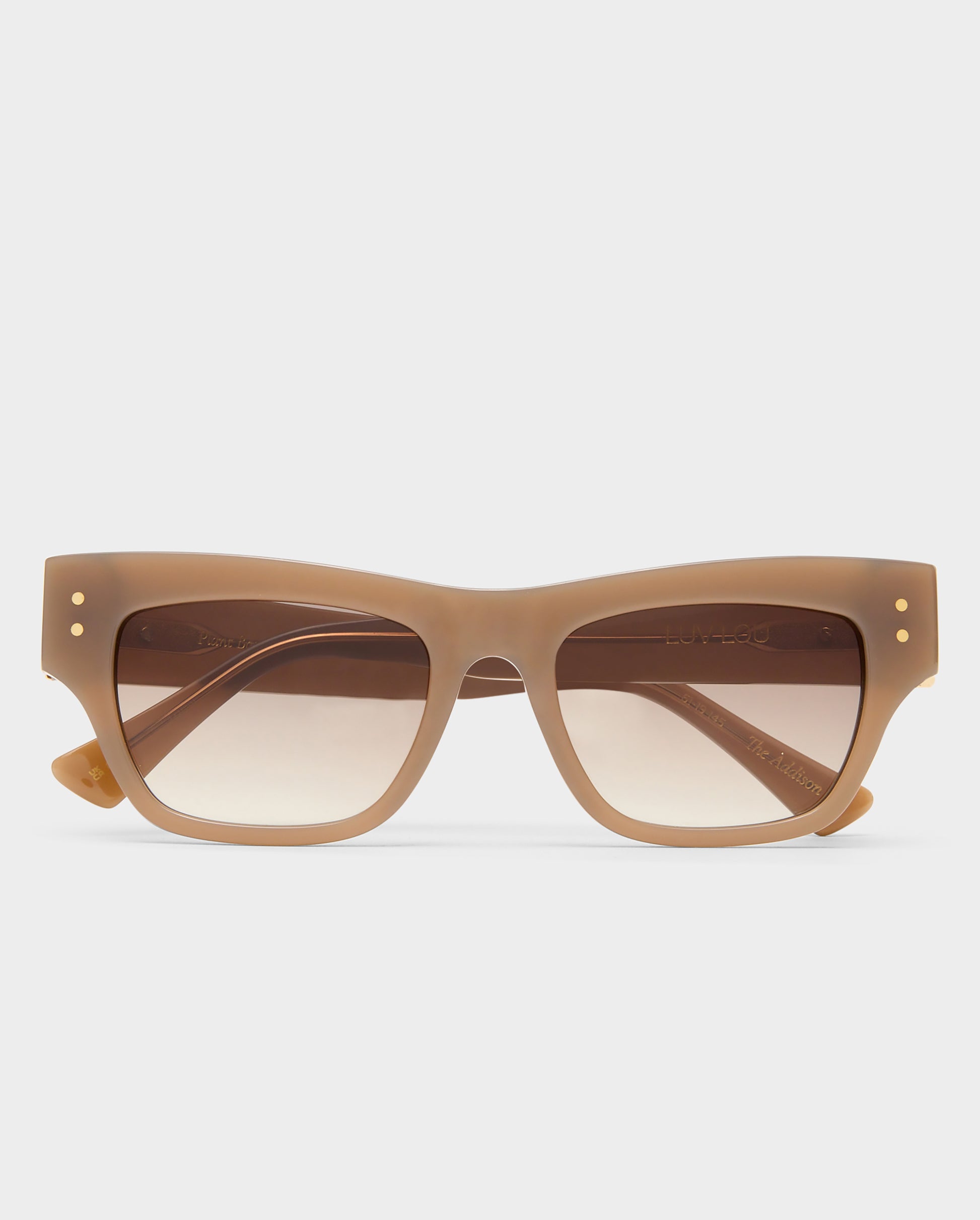 The Addison Almond Female D-Frame Sunglasses | Luv Lou