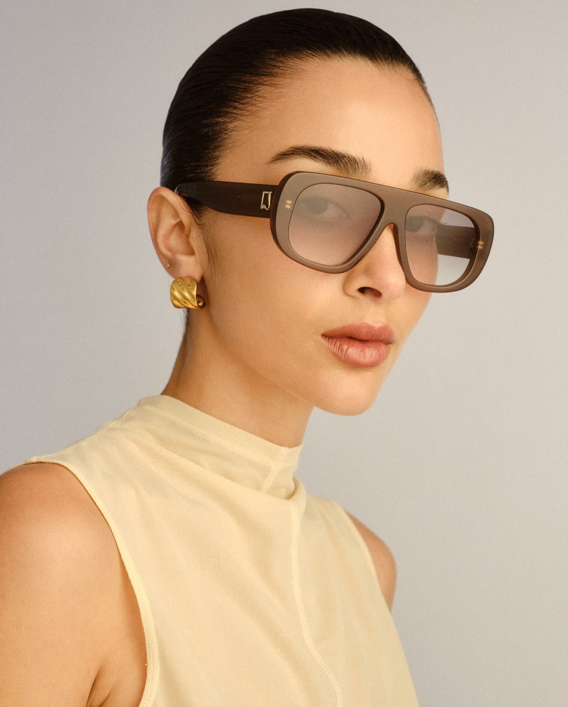 The Dionne Mushroom Female Aviator Sunglasses | Luv Lou