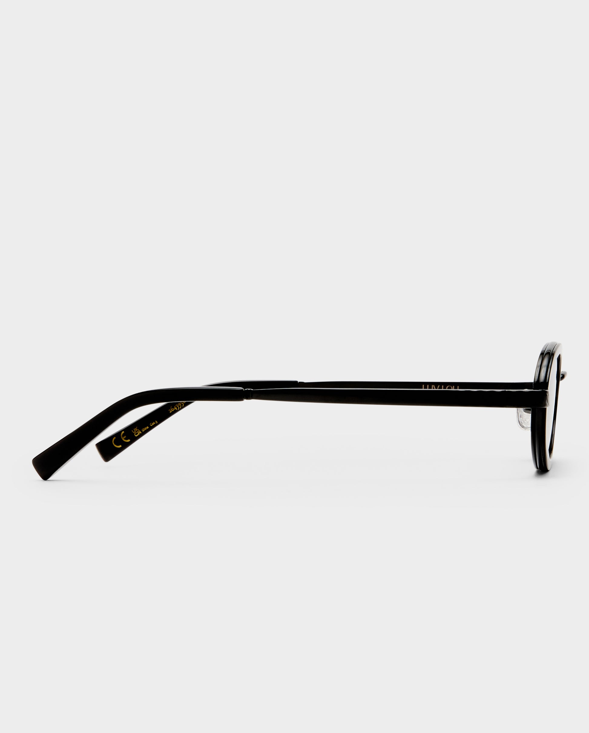The Sage Black Female Oval Sunglasses | Luv Lou