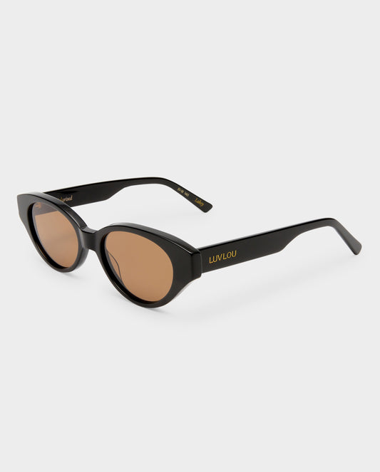 The Lakey Black Female Cat-Eye Sunglasses | Luv Lou