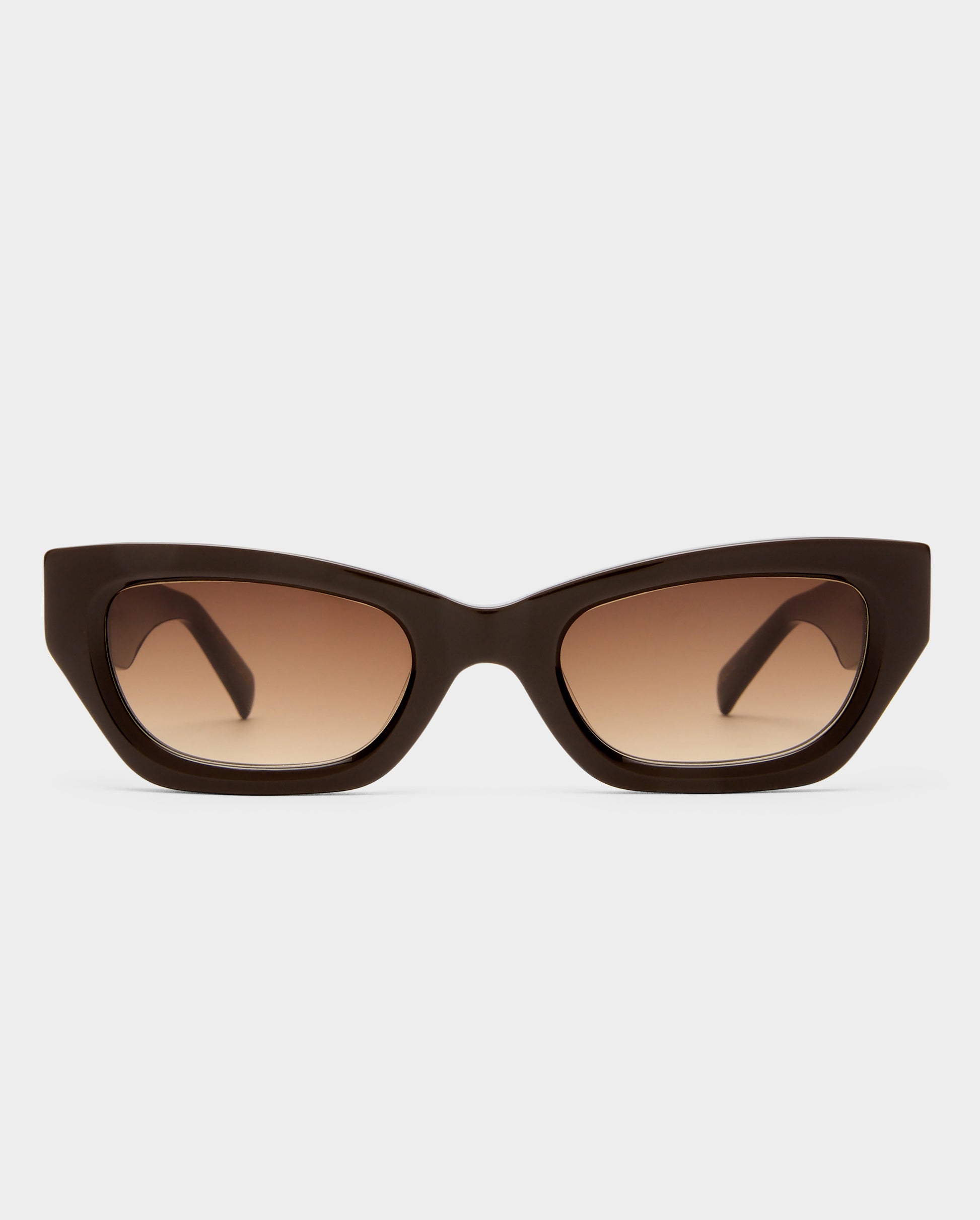 The Sutton Dark Chocolate Female Cat-Eye Sunglasses | Luv Lou