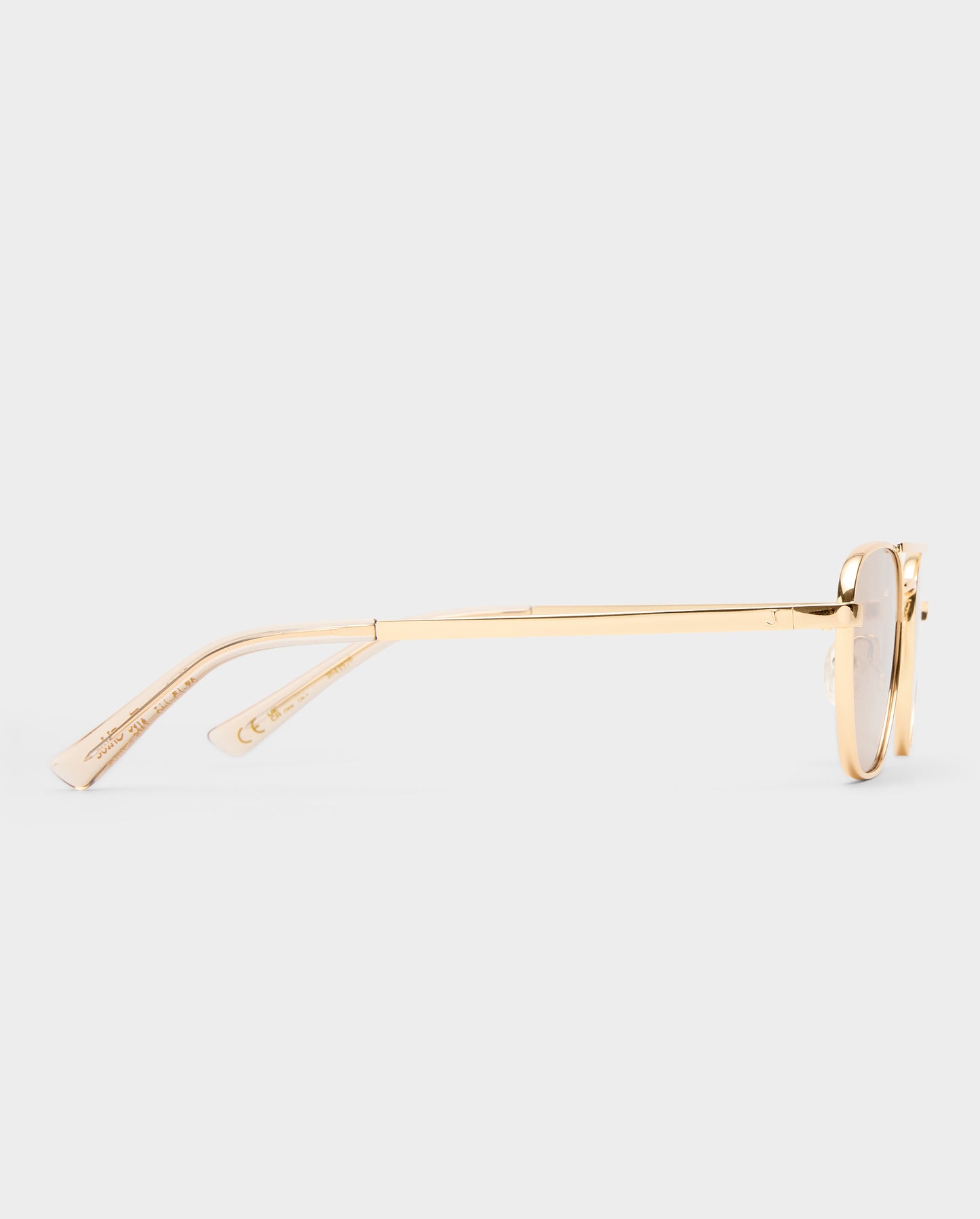 The Chloe Light Gold Female Aviator Sunglasses | Luv Lou
