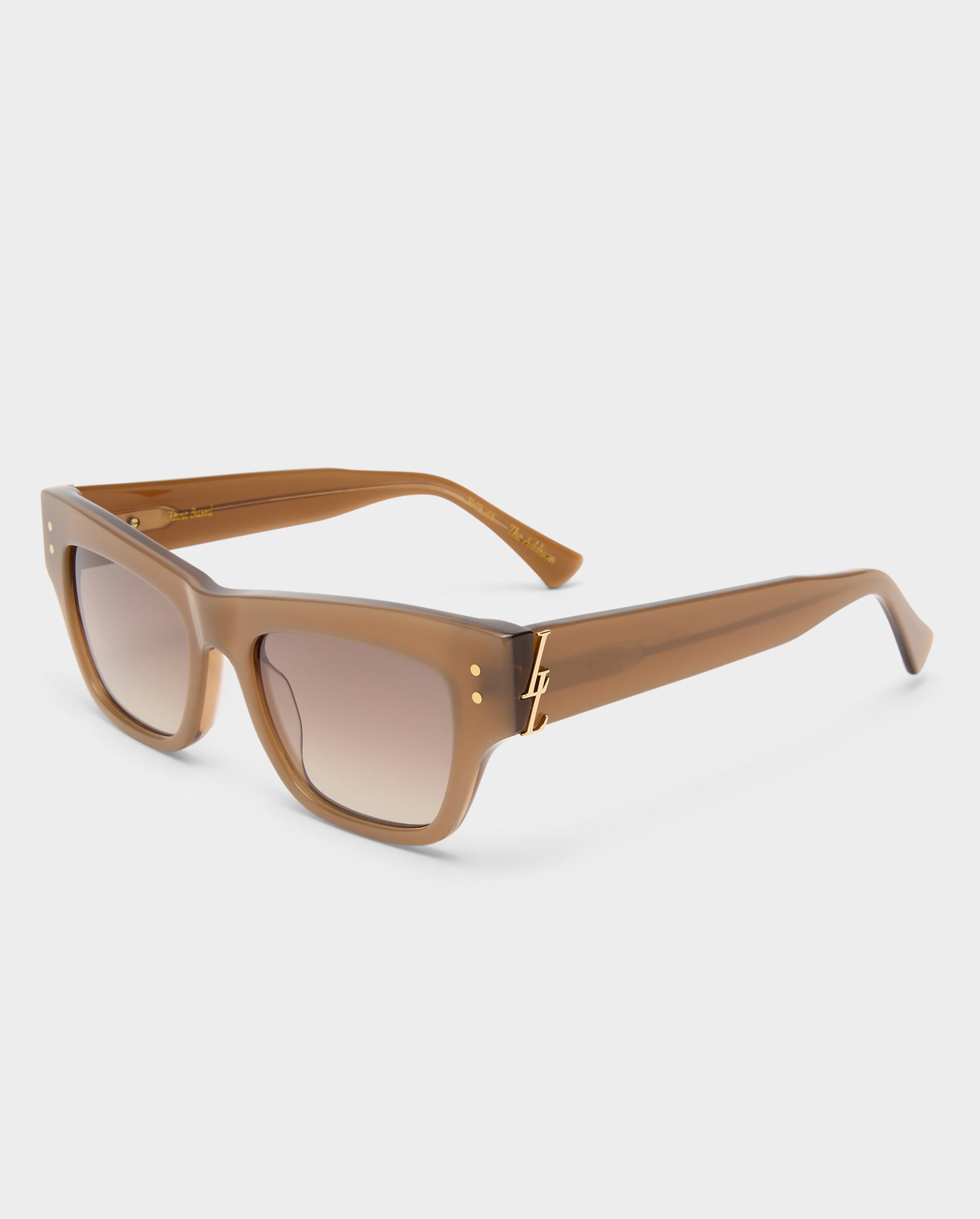 The Addison Almond Female D-Frame Sunglasses | Luv Lou