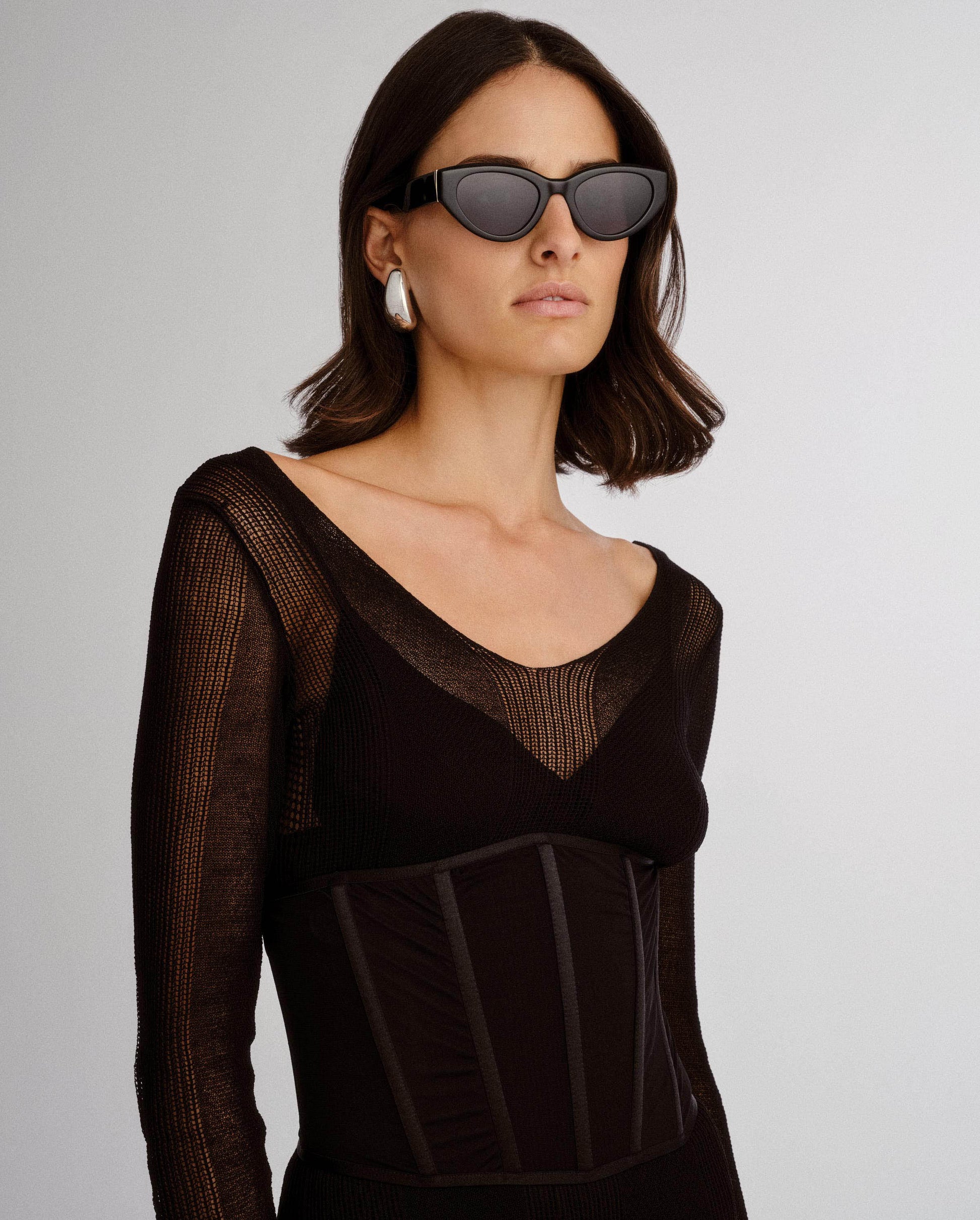 The Poppy Black Female Cat-Eye Sunglasses | Luv Lou