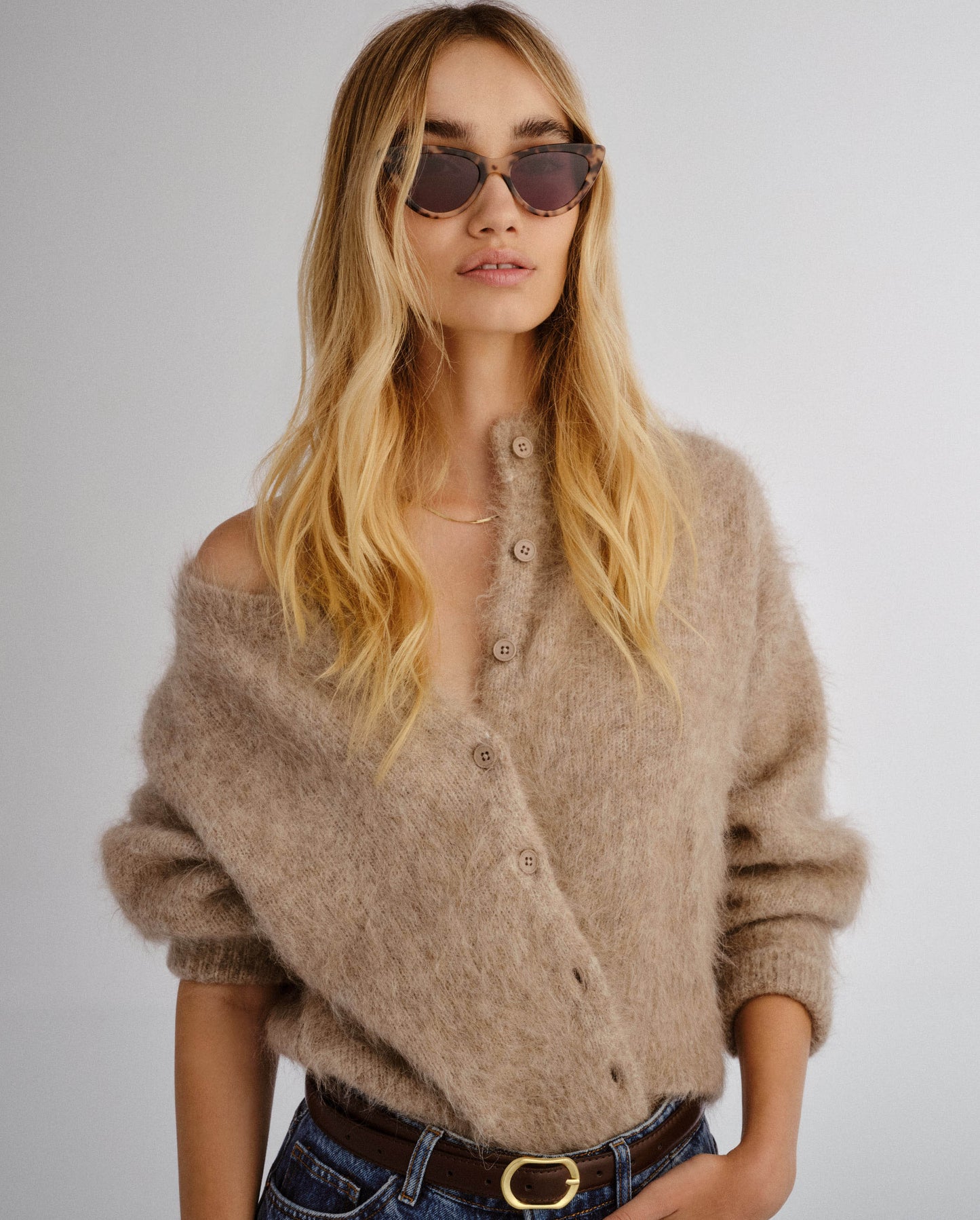 The Leui Cream Tort Female Cat-Eye Sunglasses | Luv Lou