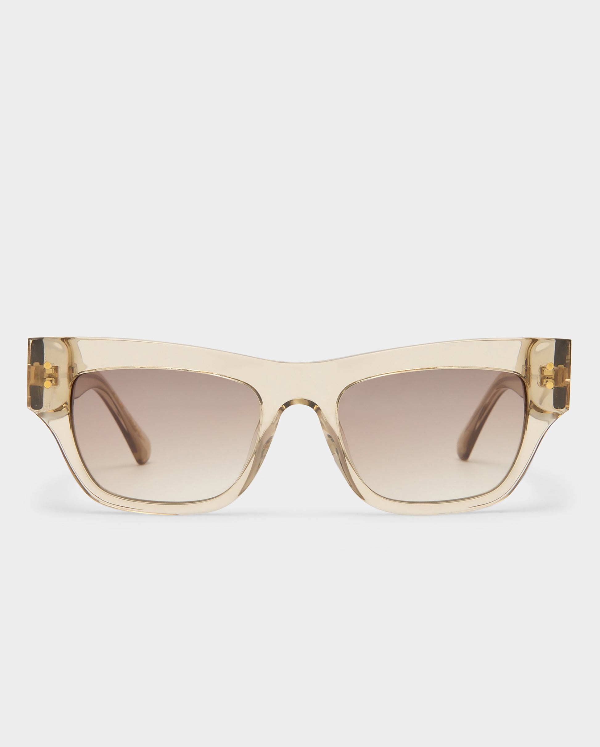 The Addison Crystal Latte Female Cat-Eye Sunglasses | Luv Lou