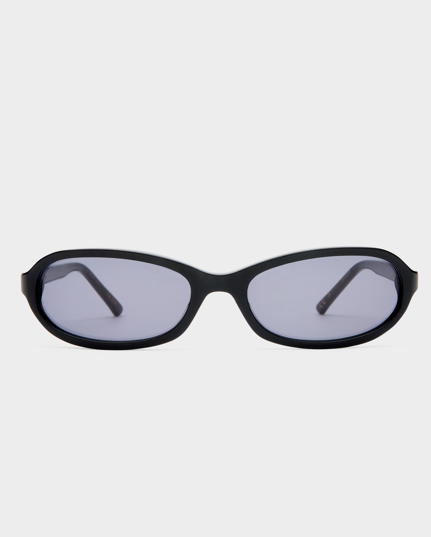 The Elcie Black Female Oval Sunglasses | Luv Lou