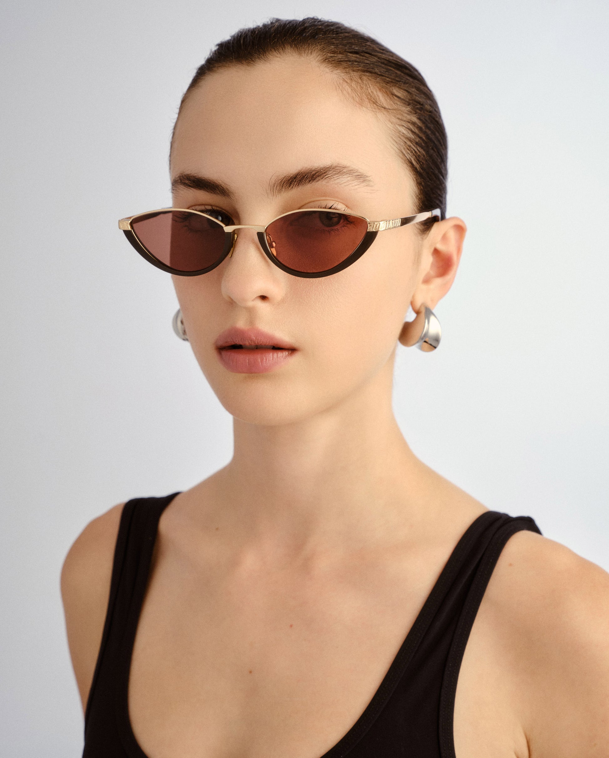 The Lia Dark Chocolate Female Cat-Eye Sunglasses | Luv Lou