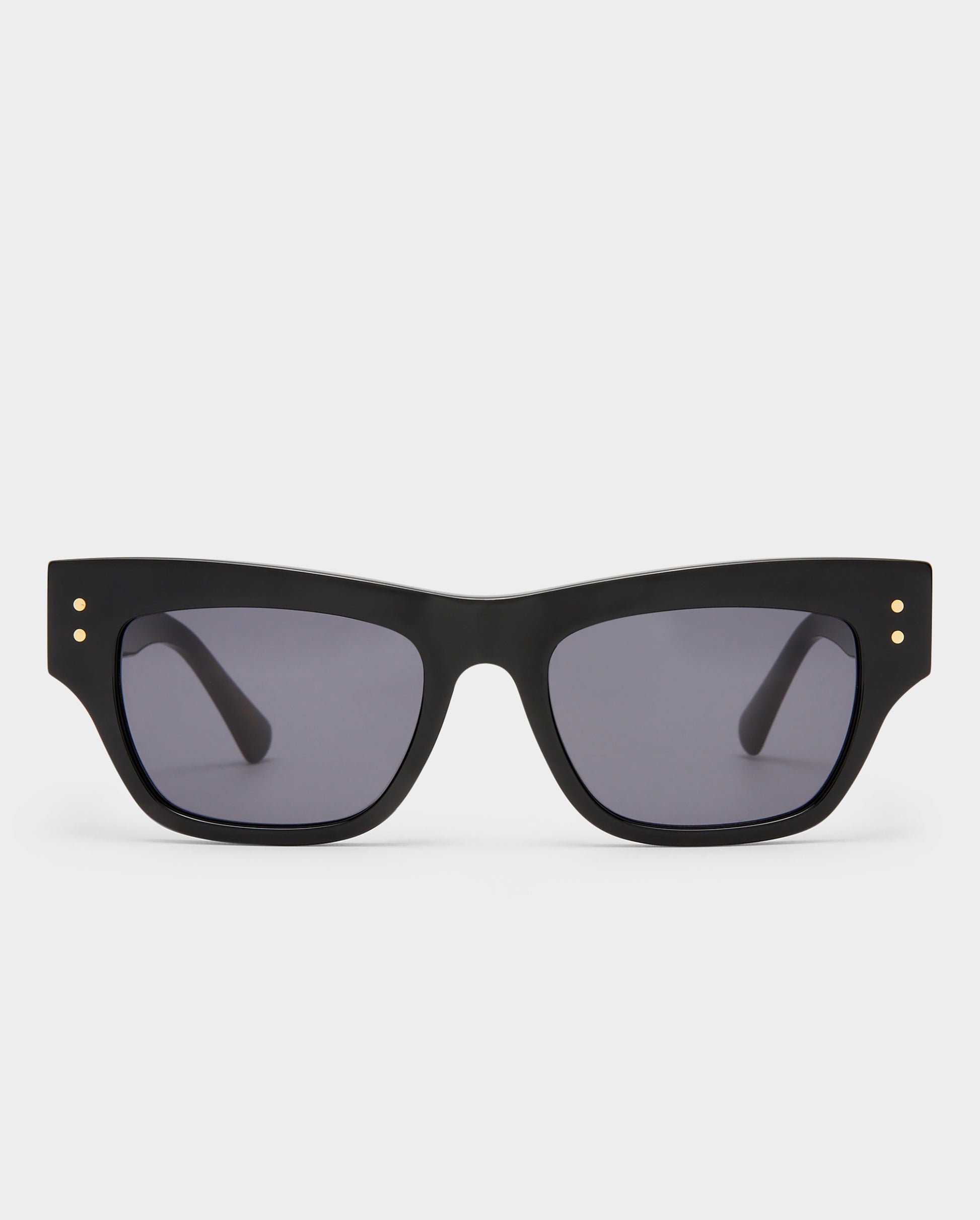 The Addison Black Female D-Frame Sunglasses | Luv Lou