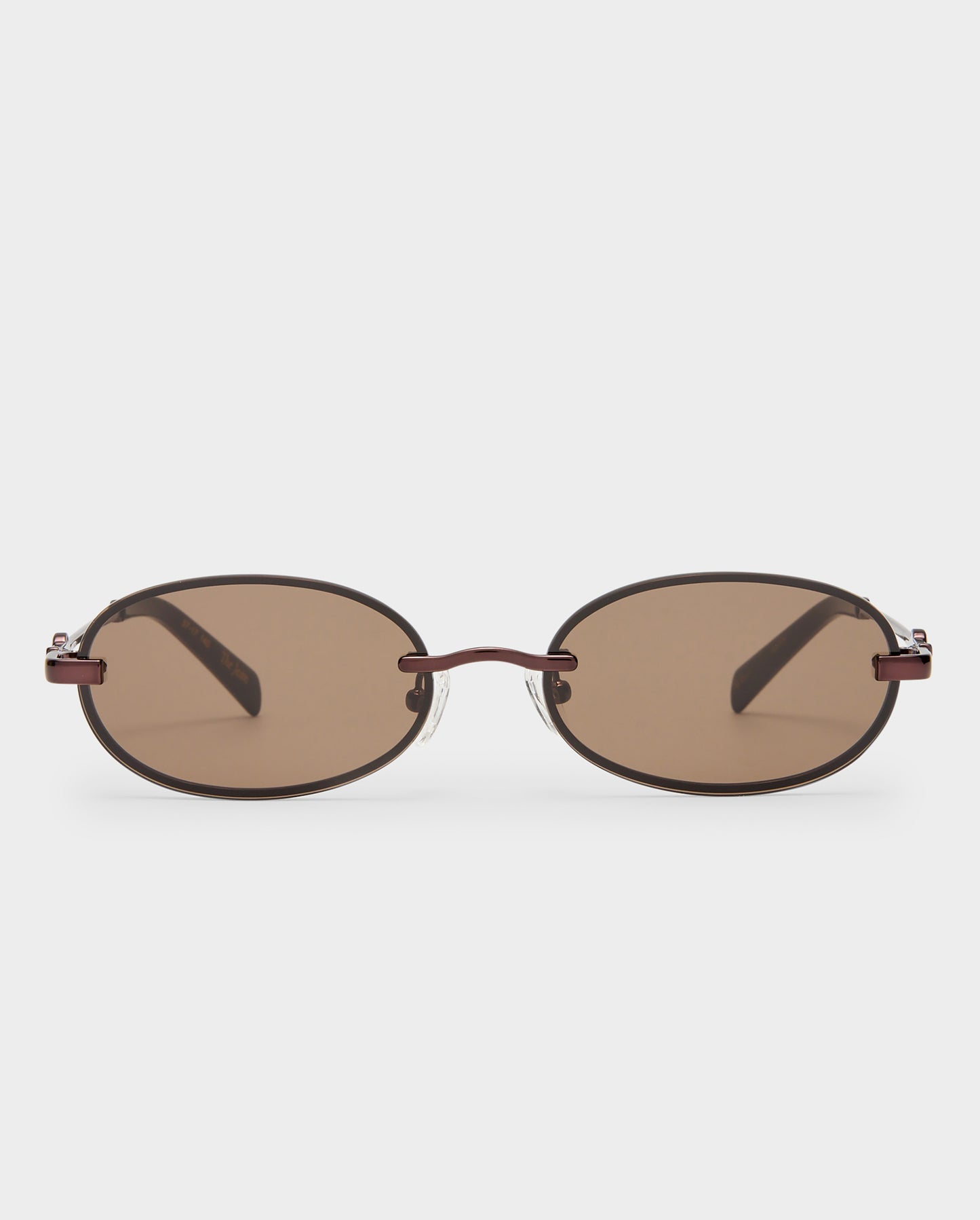 The Jean Bronze Female Oval Sunglasses | Luv Lou