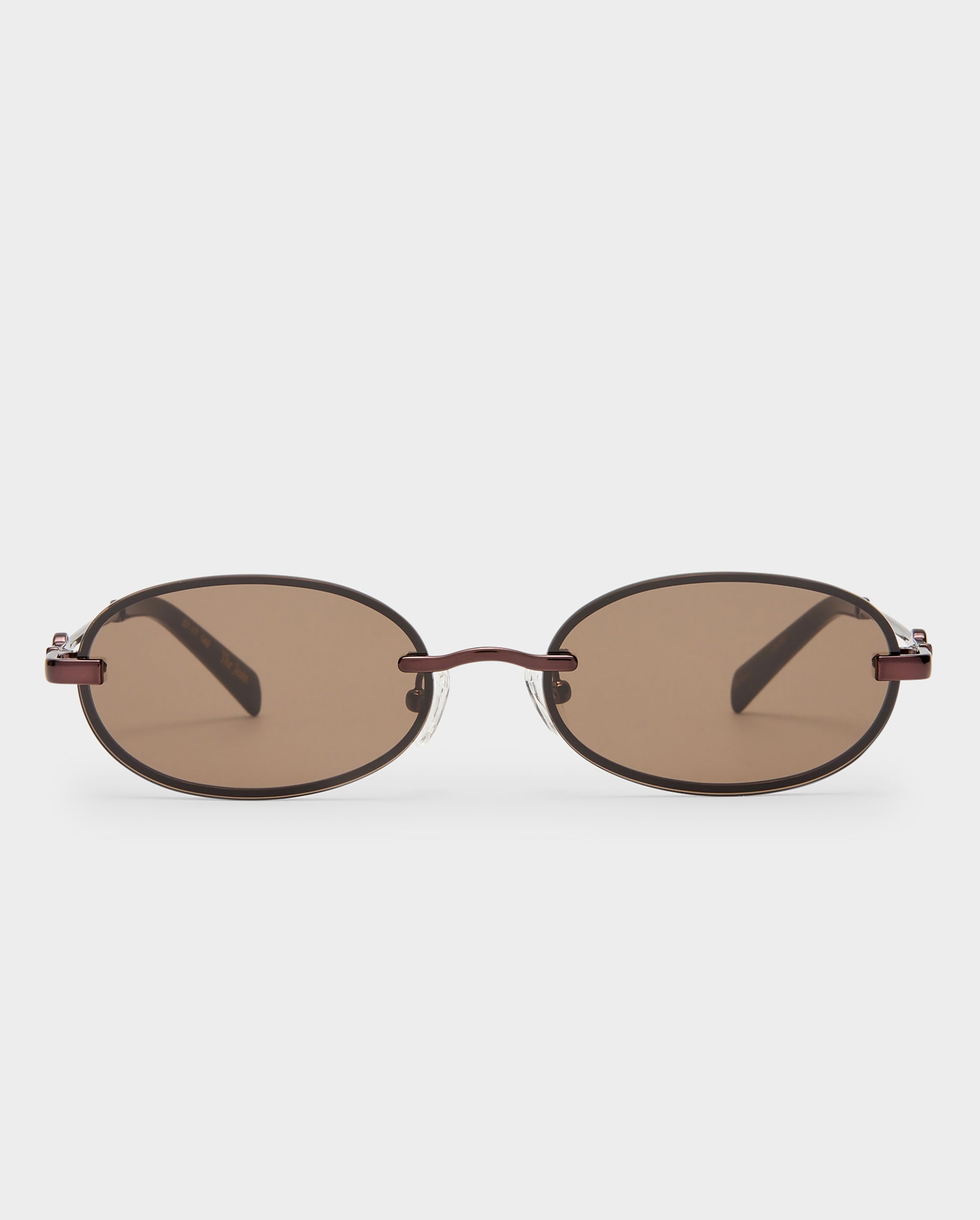 The Jean Bronze Female Oval Sunglasses | Luv Lou