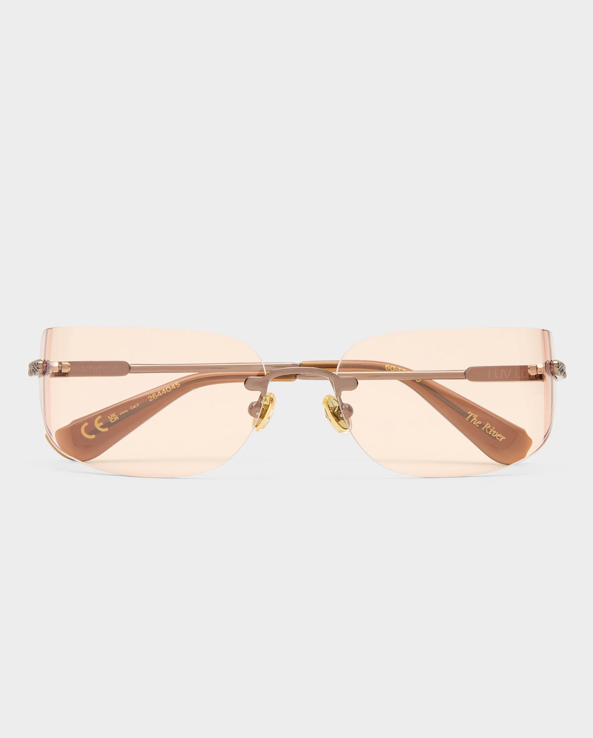 The River Bronze Female Rectangle Sunglasses | Luv Lou