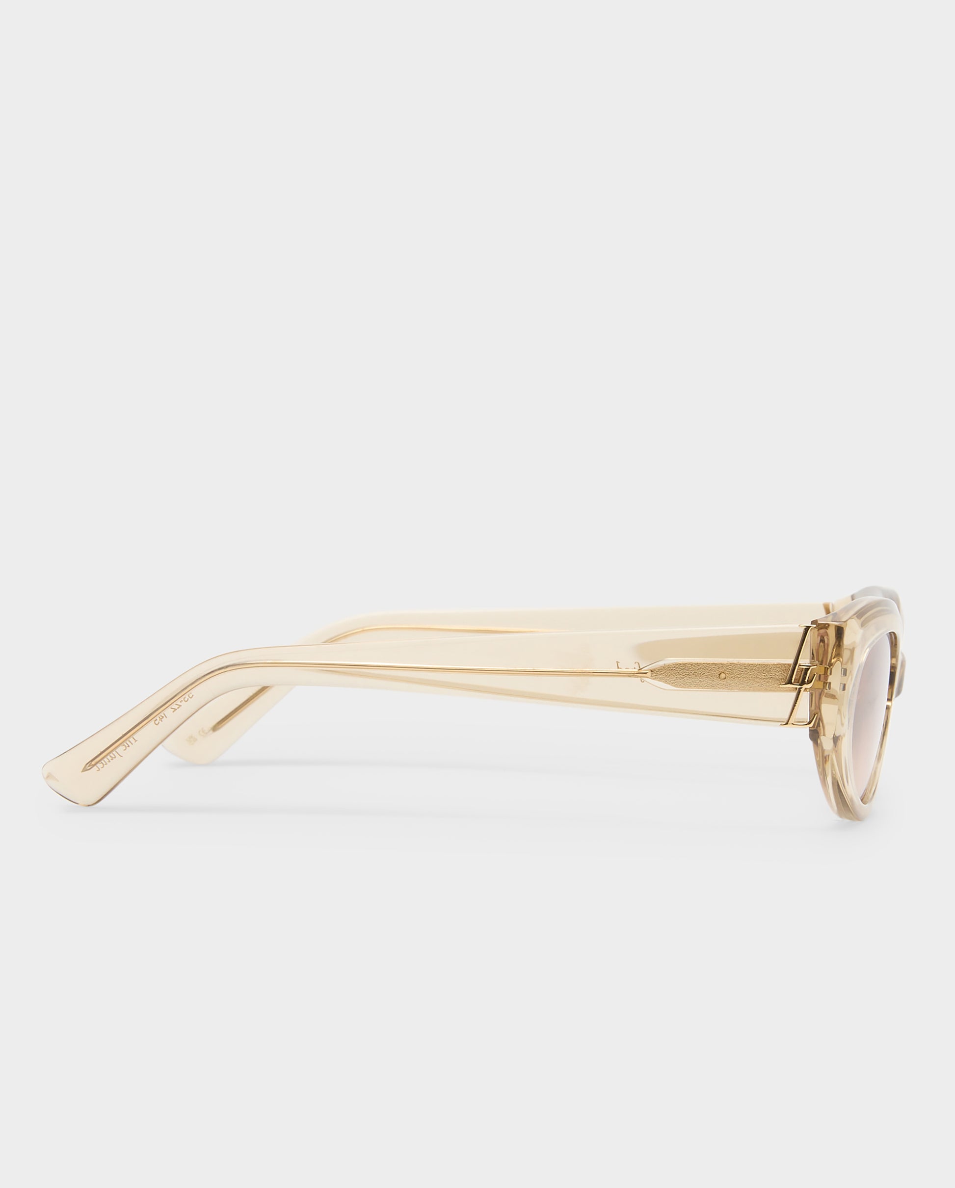 The Juliet Crystal Latte Female Oval Sunglasses | Luv Lou